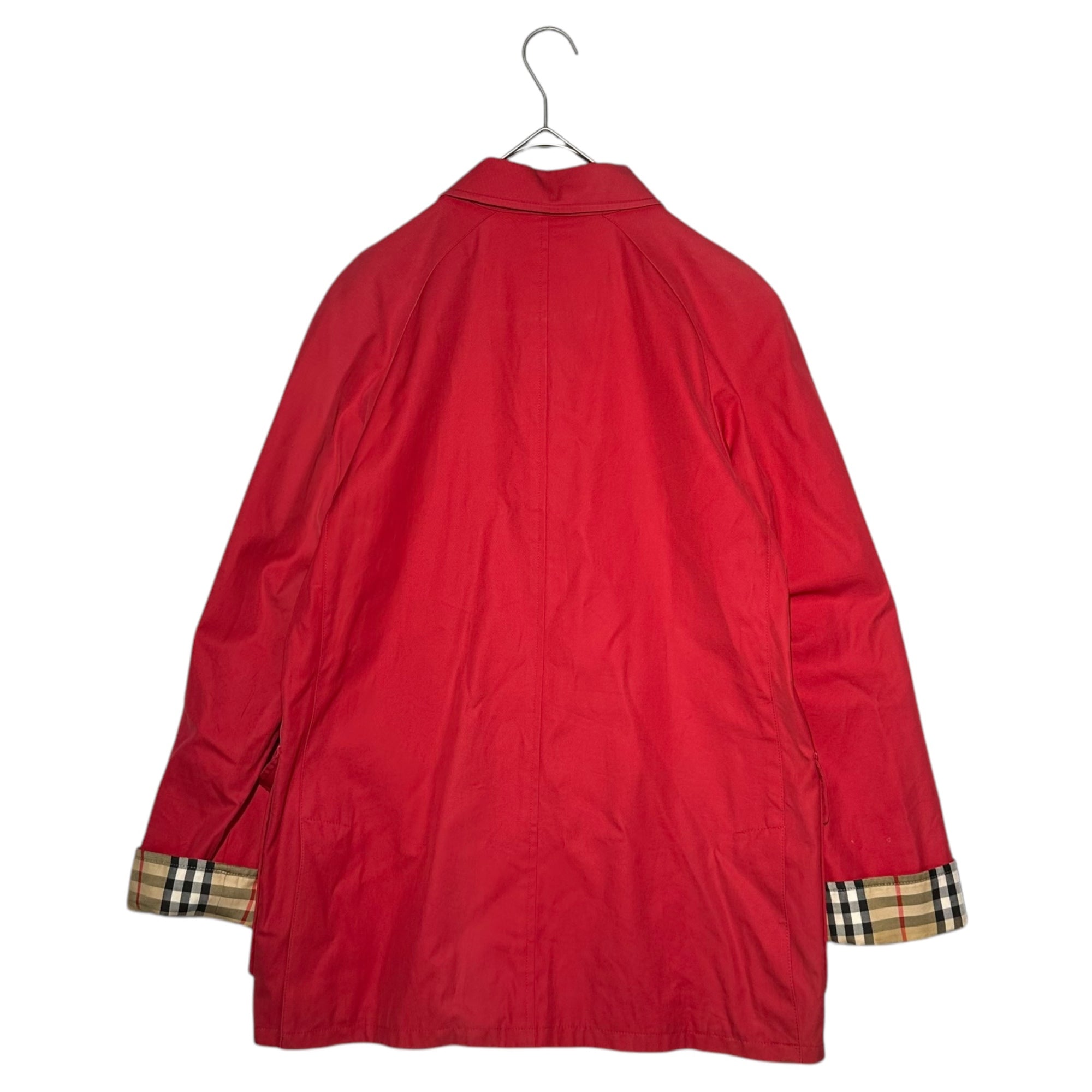 BURBERRY LONDON(バーバリーロンドン) Lined Nova Check Spring Half Coat 裏地 ノヴァ チェック スプリング ハーフ コート FRA48-012 38(M程度) レッド