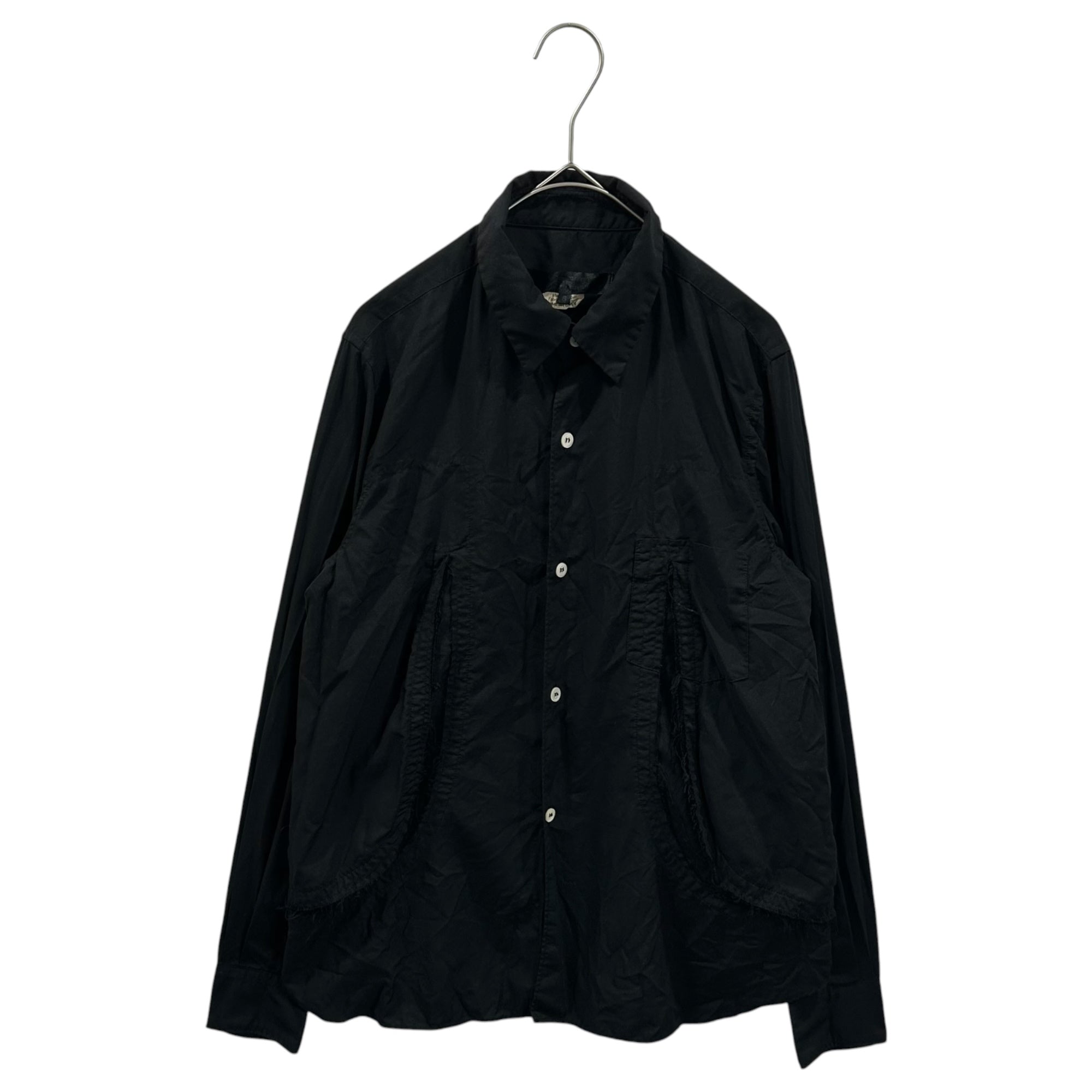 COMME des GARCONS COMME des GARCONS(コムデギャルソンコムデギャルソン) 2022SS Ester Cutaway Regular Collar Blouse Shirt エステル 断ち切り レギュラーカラー ブラウス シャツ RI-B001 S ブラック AD2021