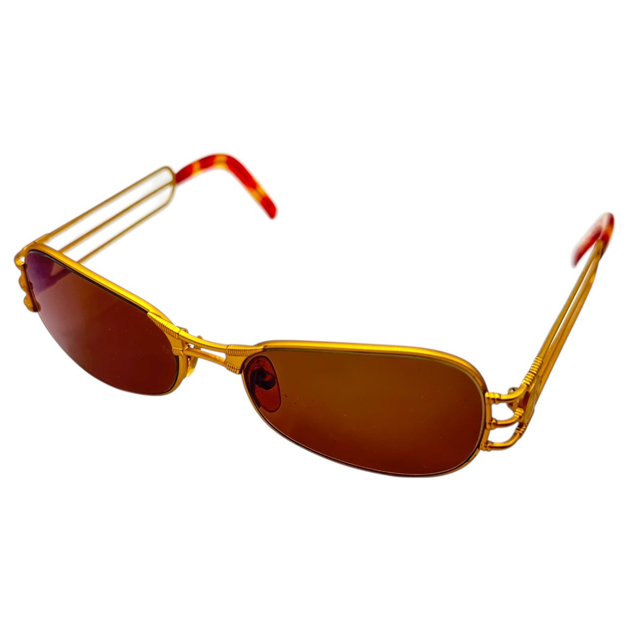 Jean Paul GAULTIER(ジャンポールゴルチエ) 80's~90's JPG Logo 3 Frame Vintage Sunglasses ロゴ 3本フレーム ヴィンテージ サングラス 58-5107 ゴールド×ブラウン コパー85% 80年代~90年代 ヴィンテージ アーカイブ