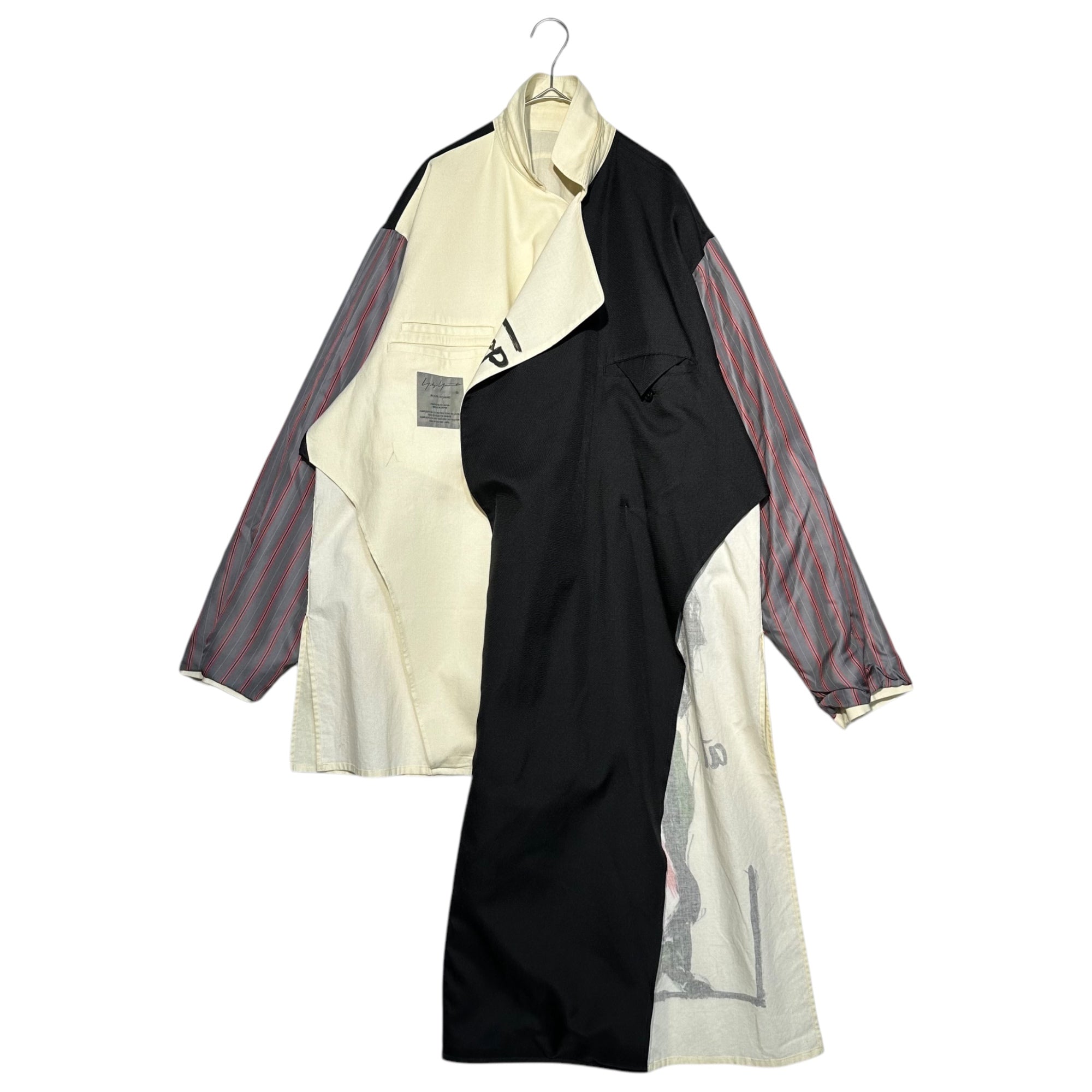 YOHJI YAMAMOTO POUR HOMME(ヨウジヤマモトプールオム) 17SS Drawing Paint Sheeting Coat Jacket デッサン ペイント シーチング コート ジャケット HD-B59-046 2(M程度) アイボリー 朝倉優佳 17SS LOOK20