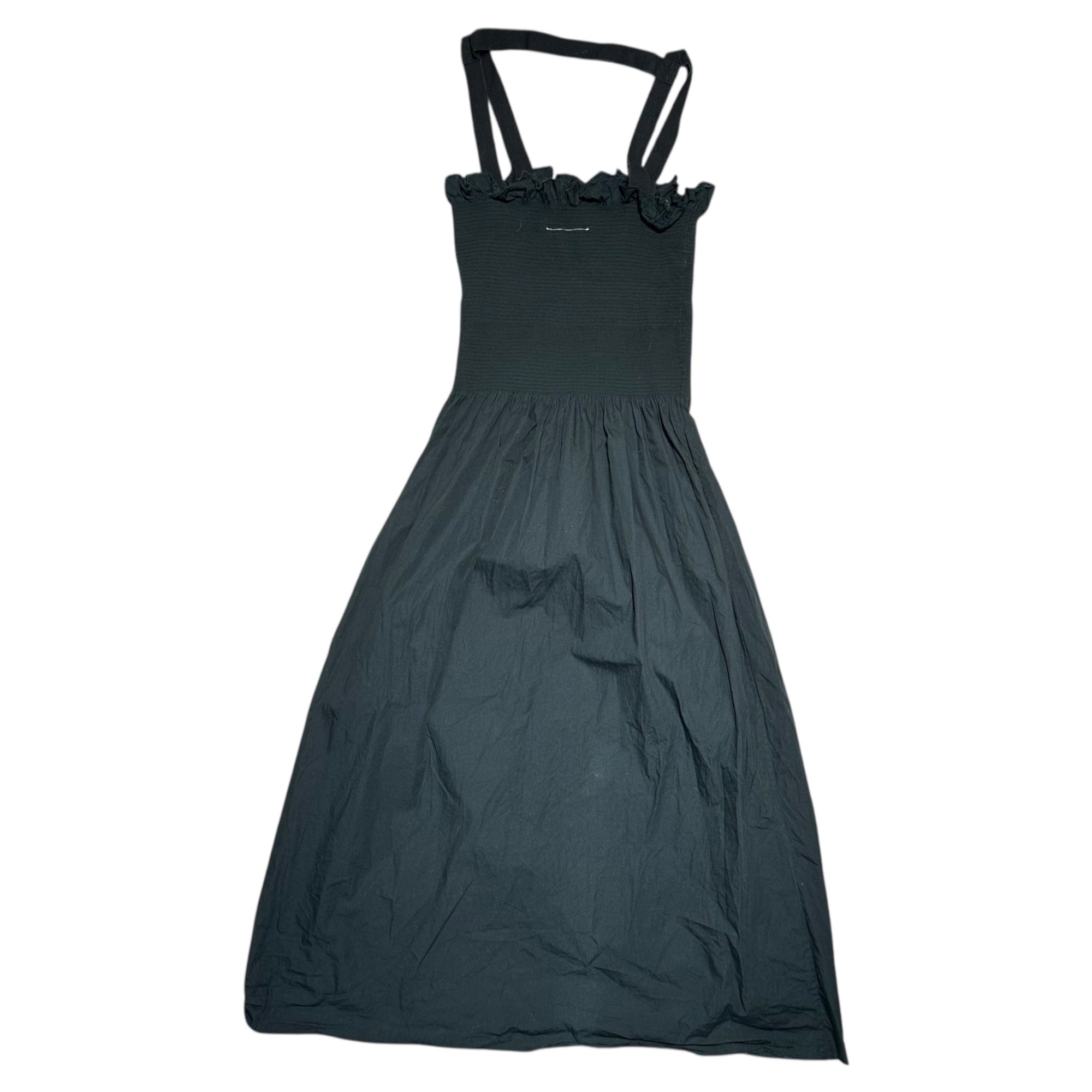 MM6 Maison Margiela(エムエムシックス) 16SS POPLIN DRESS ポプリン ノースリーブ ドレス ギャザー S32MA0242 S35722 S ブラック