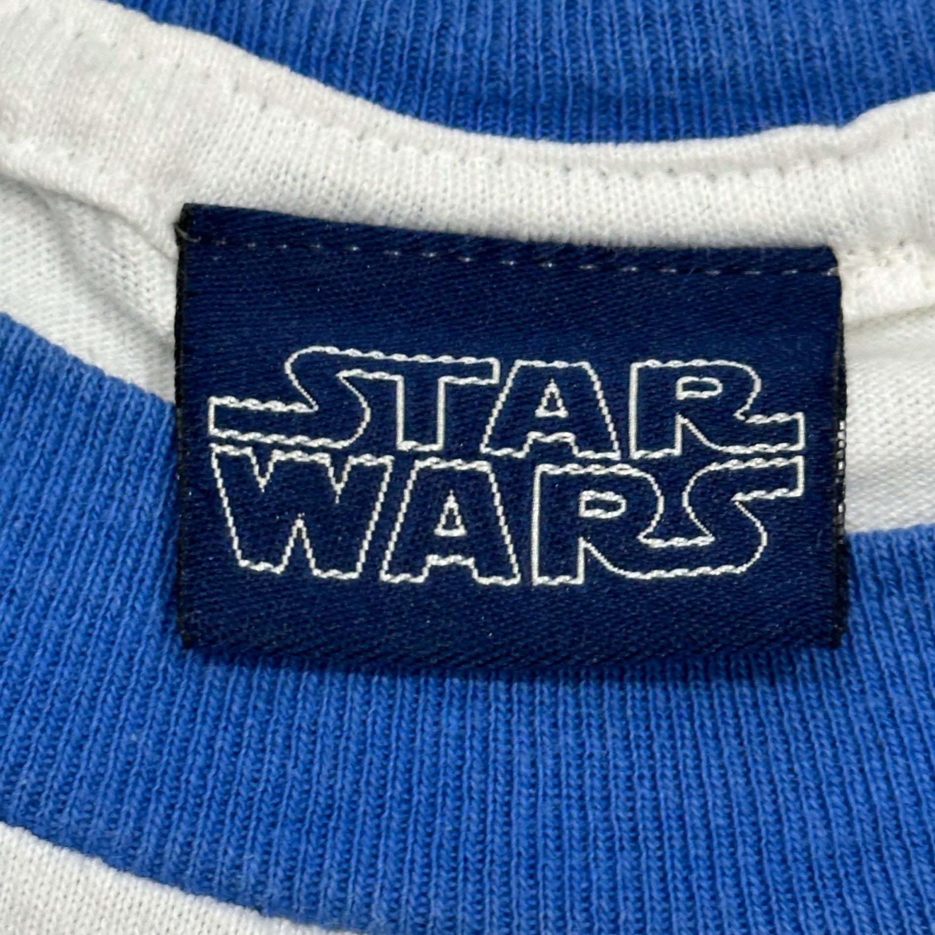 STAR WARS(スターウォーズ) 2000's Star Wars Episode IV Ringer T-Shirt スターウォーズ エピソード4 リンガー Tシャツ 表記消(L程度) ホワイト×ブルー © Lucasfilm Ltd & TM