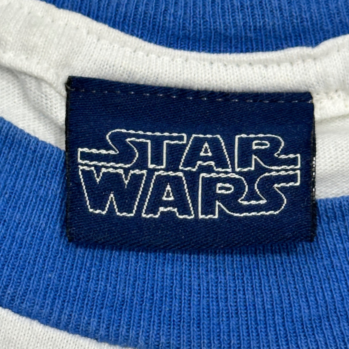STAR WARS(スターウォーズ) 2000's Star Wars Episode IV Ringer T-Shirt スターウォーズ エピソード4 リンガー Tシャツ 表記消(L程度) ホワイト×ブルー © Lucasfilm Ltd & TM