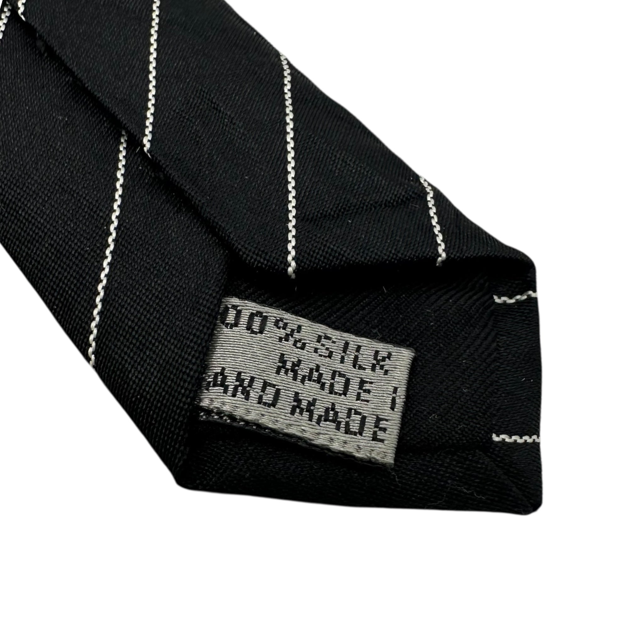 Dior HOMME(ディオールオム) by Hedi Slimane 40mm Regimental Narrow Tie エディ スリマン レジメンタル ナロー タイ ブラック ネクタイ エディ期