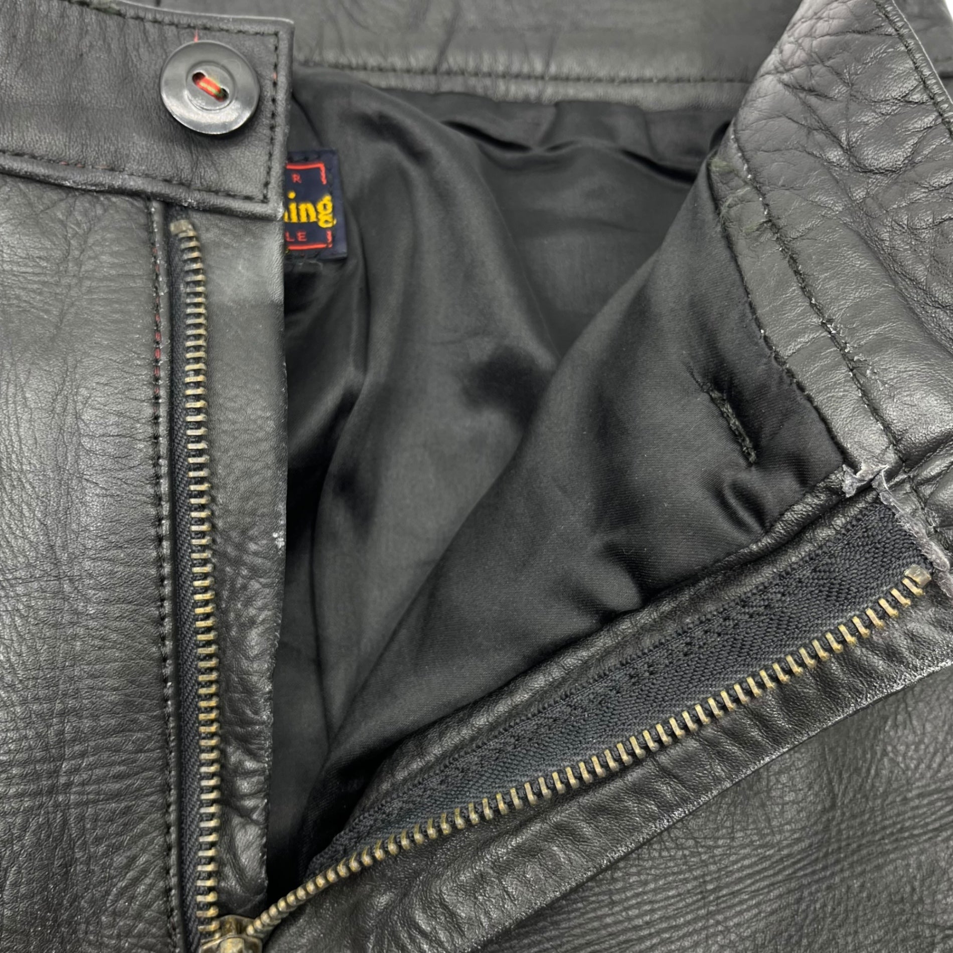 B.B.H.CLOTHING(ビービーエイチクロッシング) Straight cow leather pants ストレート カウレザー パンツ 31 ブラック 本革 牛革 バイカー