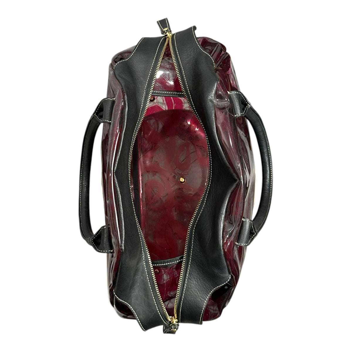 Vivienne Westwood(ヴィヴィアンウエストウッド) Yasmine Bag - Clear Graphics ヤスミン ハンド バッグ クリア グラフィック レッド×ブラック オーブ ロゴ