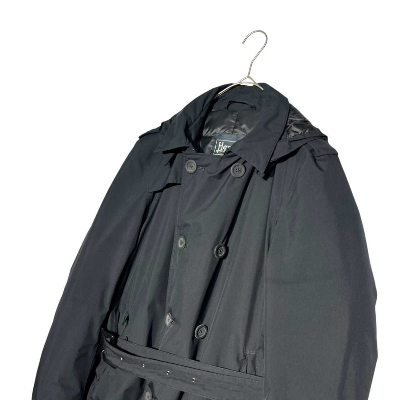 HERNO(ヘルノ) Laminar GORE-TEX ラミナー ゴアテックス フーデット ダウン コート PI071UL-11121-9290 46 ネイビー ベルテッド