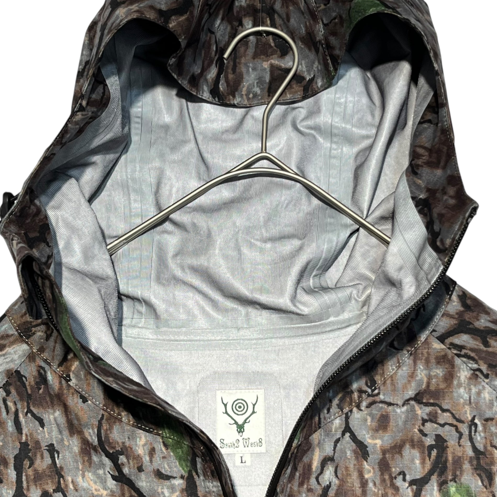 South2 West8 S2W8(サウス2ウエスト8) WEATHER EFFECT JACKET ウェザー エフェクト ジャケット J0740 L ブラウン×グレー ウッドカモ ツリーカモ カモフラ マウンテンパーカー