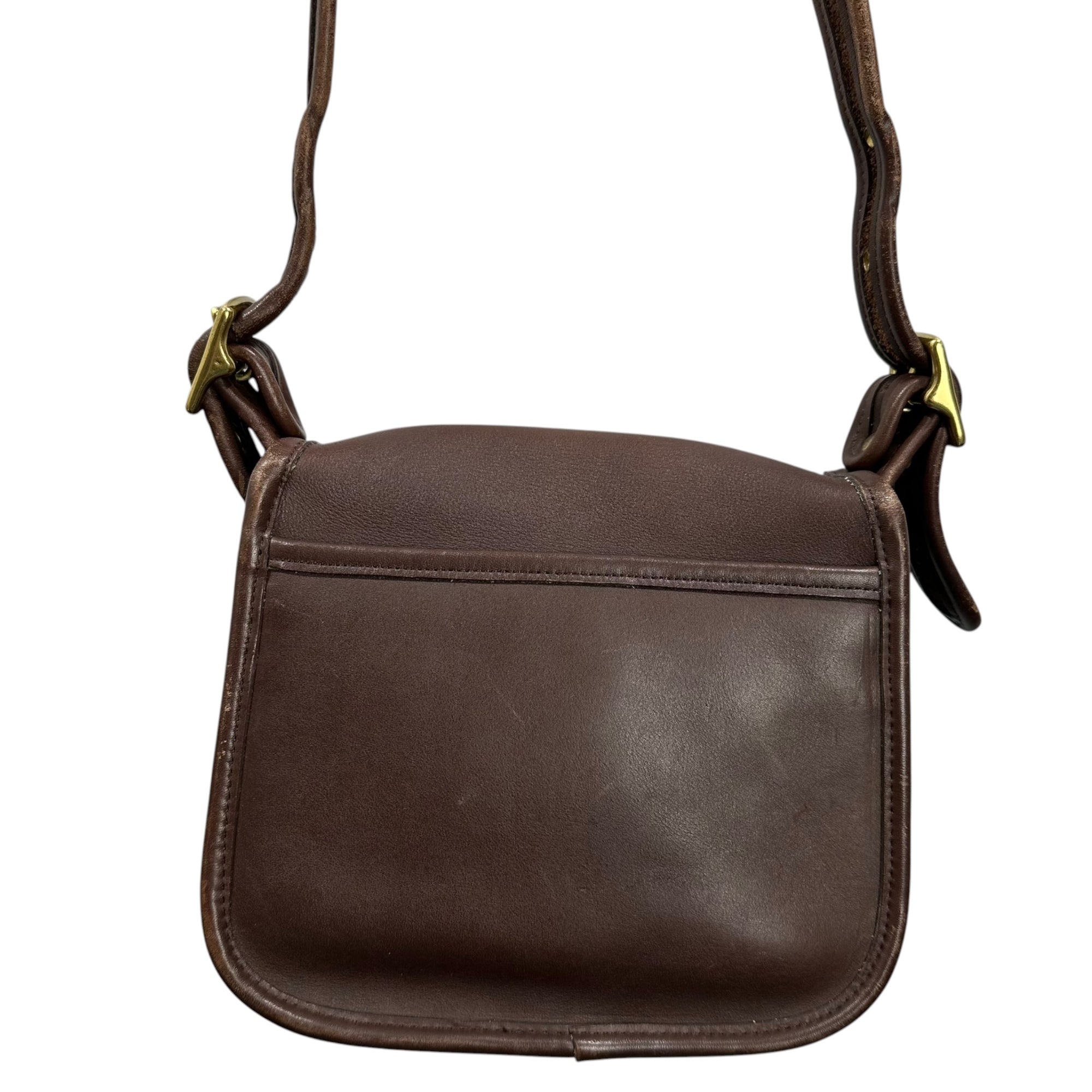 OLD COACH(オールドコーチ) Turnlock Old Leather Shoulder Pouch ターンロック オールド レザー ショルダー ポーチ ブラウン