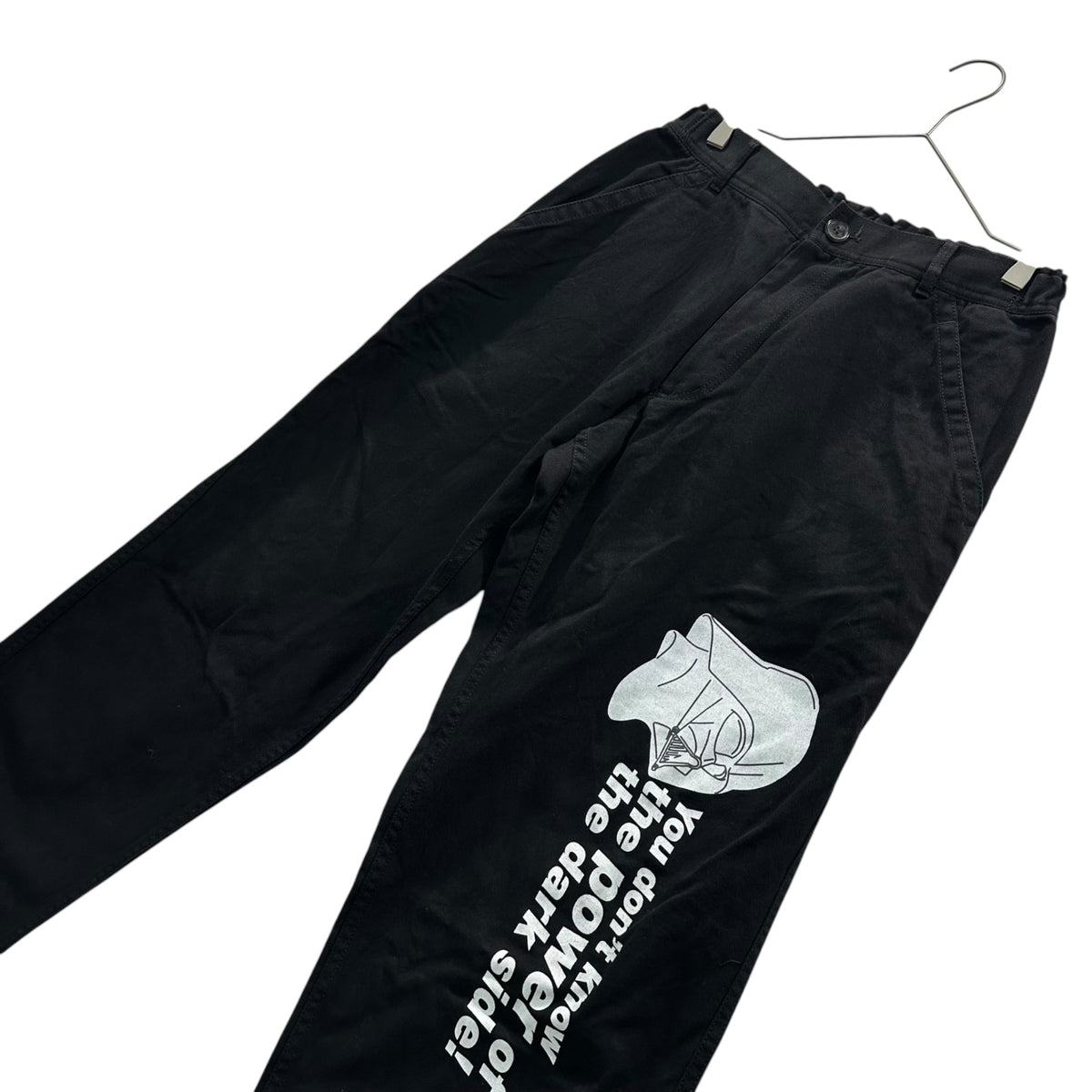 STAR WARS x COMME des GARCONS SHIRT(スターウォーズ × コムデギャルソンシャツ) Dark Side Printed Easy Pants ダークサイド プリント イージー パンツ W20119 M ブラック×ホワイト