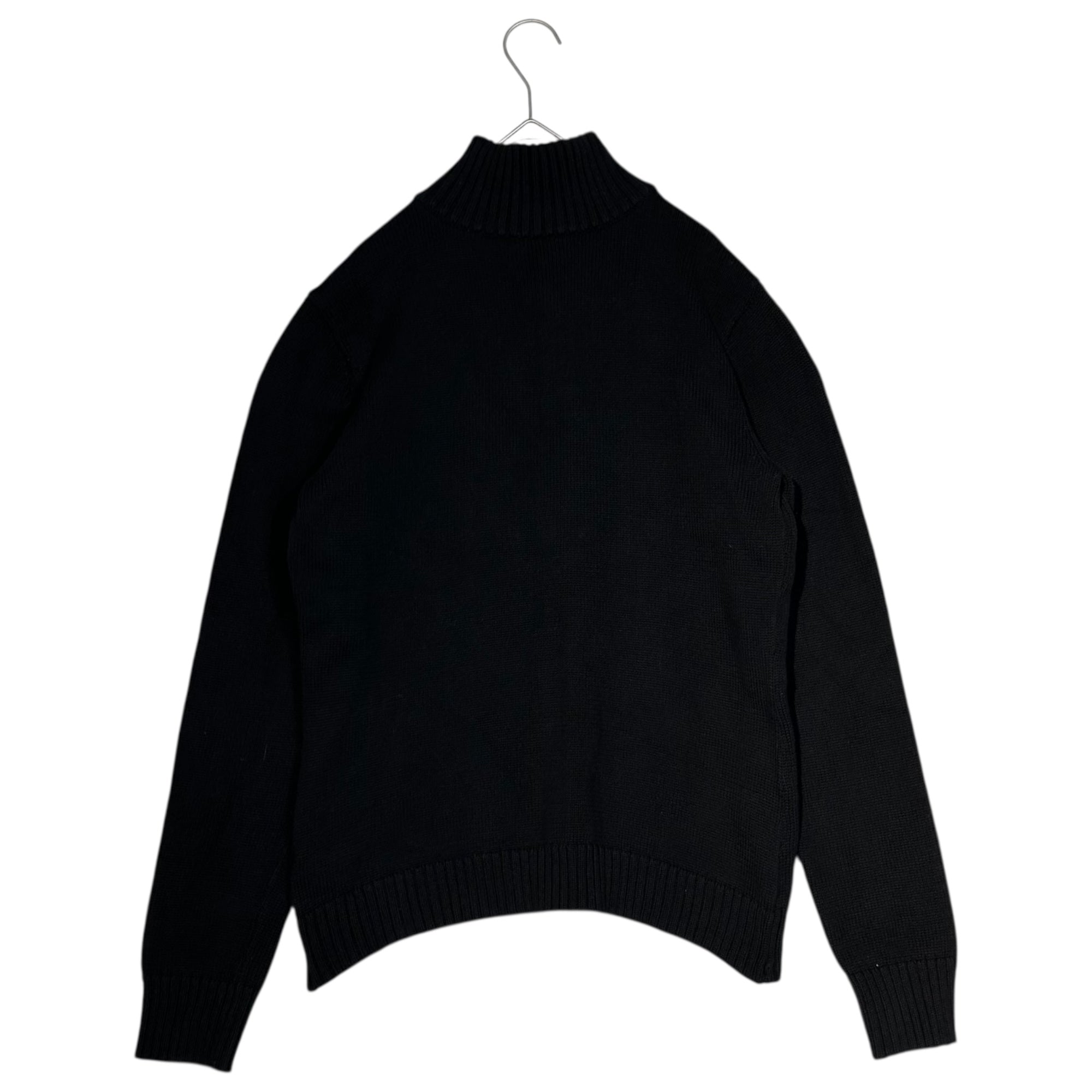 LAUREN RALPH LAUREN(ローレンラルフローレン) Half Zip Long Sleeve Knit ハーフ ジップ 長袖 ニット M ブラック