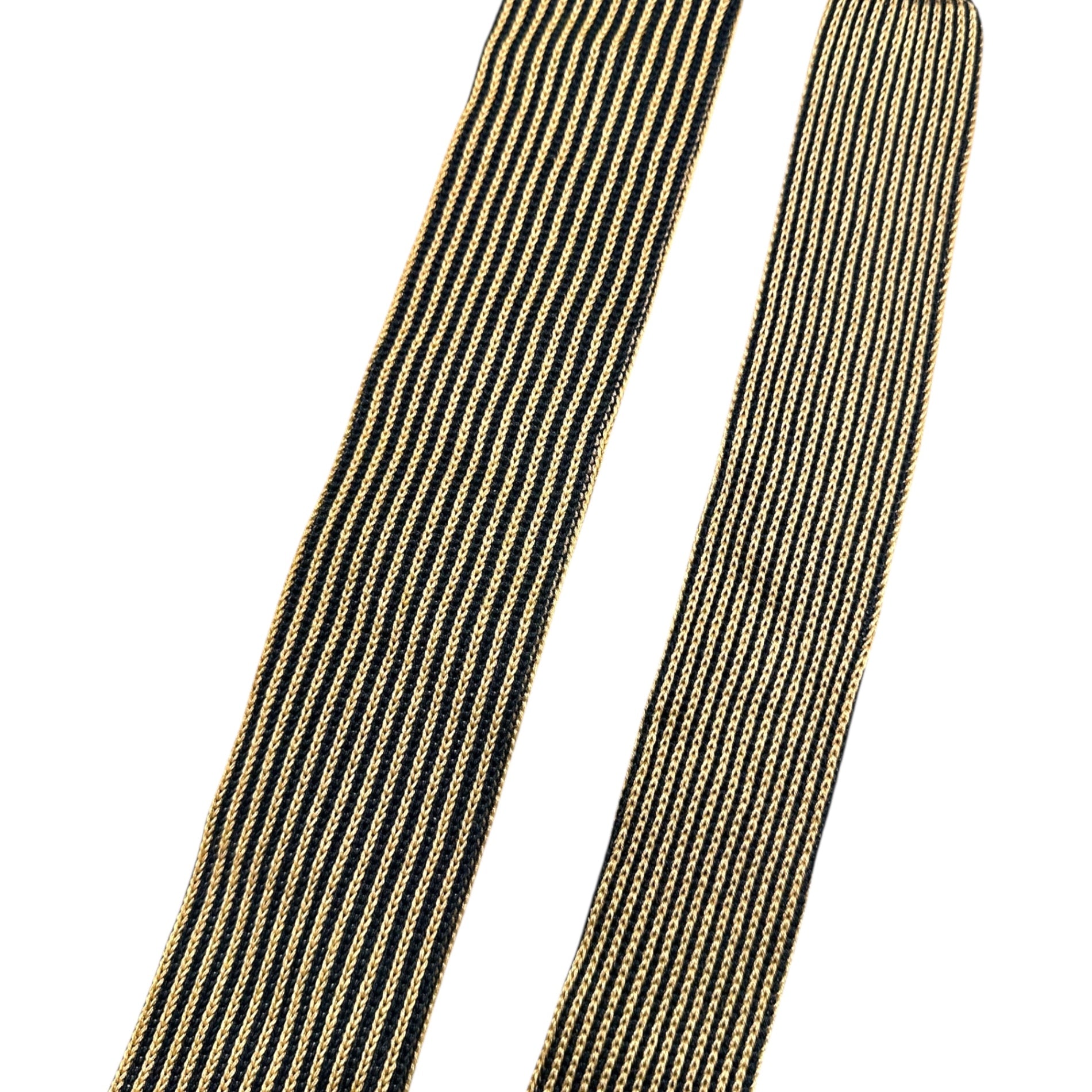 COMME des GARCONS HOMME(コムデギャルソンオム) 90’s Striped Knit Tie 田中オム ストライプ ニット タイ ベージュ×ネイビー 90年代 金タグ アーカイブ ネクタイ