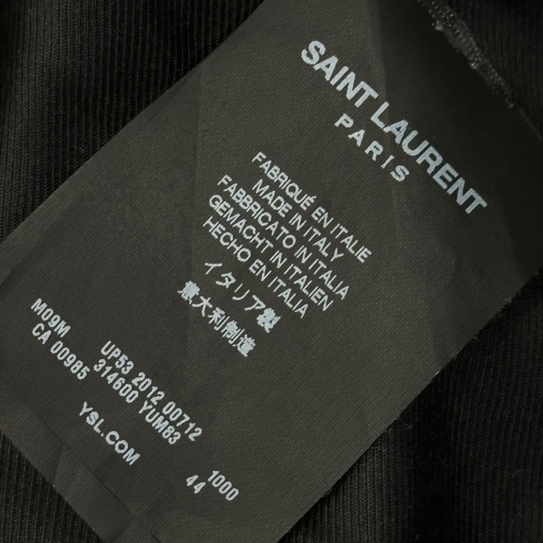 SAINT LAURENT PARIS(サンローランパリ) 13SS By Hedi Slimane M-65 T/C JKT エディ期 ポリコットン フィールド ジャケット 314600 44 ブラック エディ ファーストコレクション ミリタリー