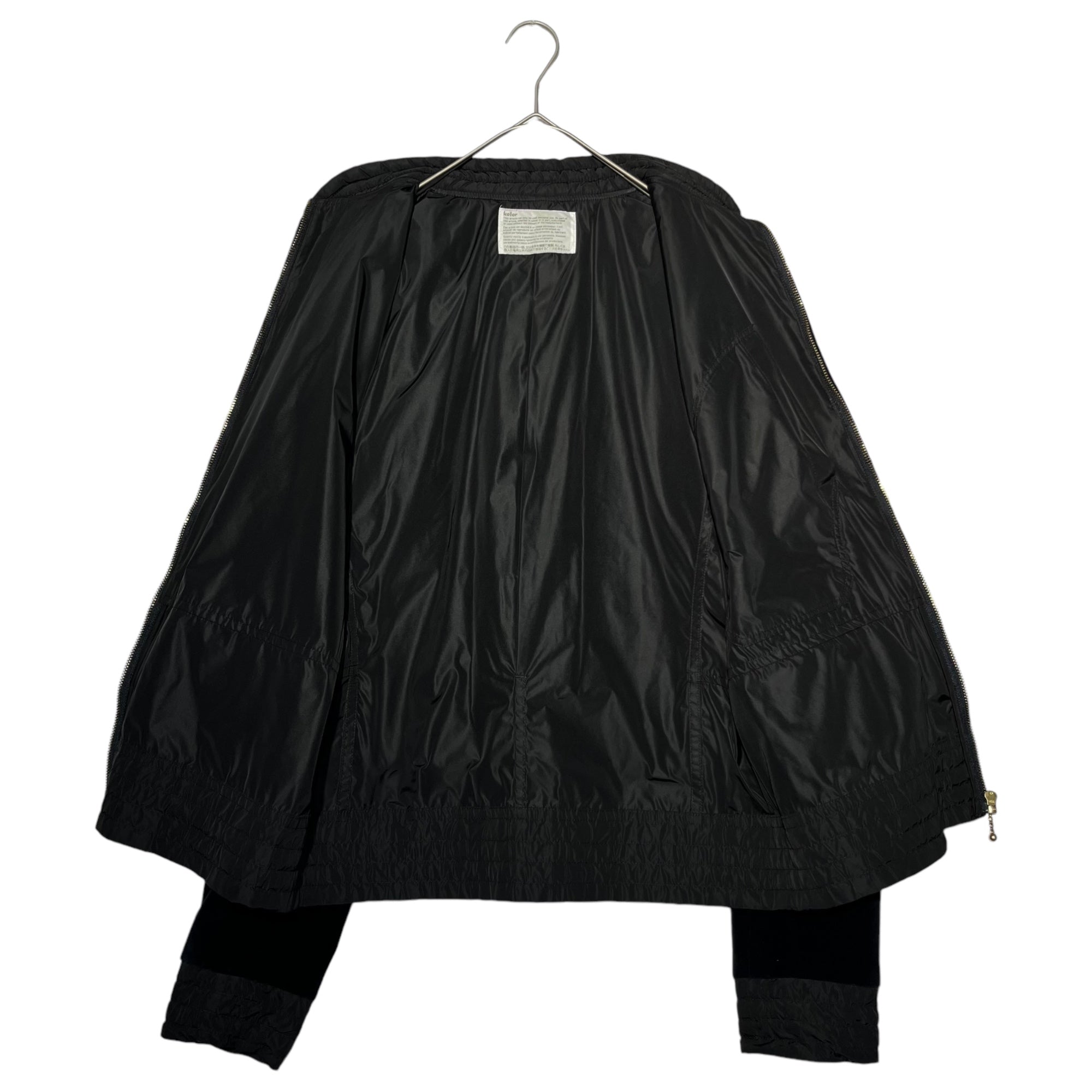 kolor(カラー) 16AW Different material velor nylon blouson 異素材 ドッキング ベロア ナイロン ブルゾン 16WCM-G04104 3(L程度) ネイビー ジャケット