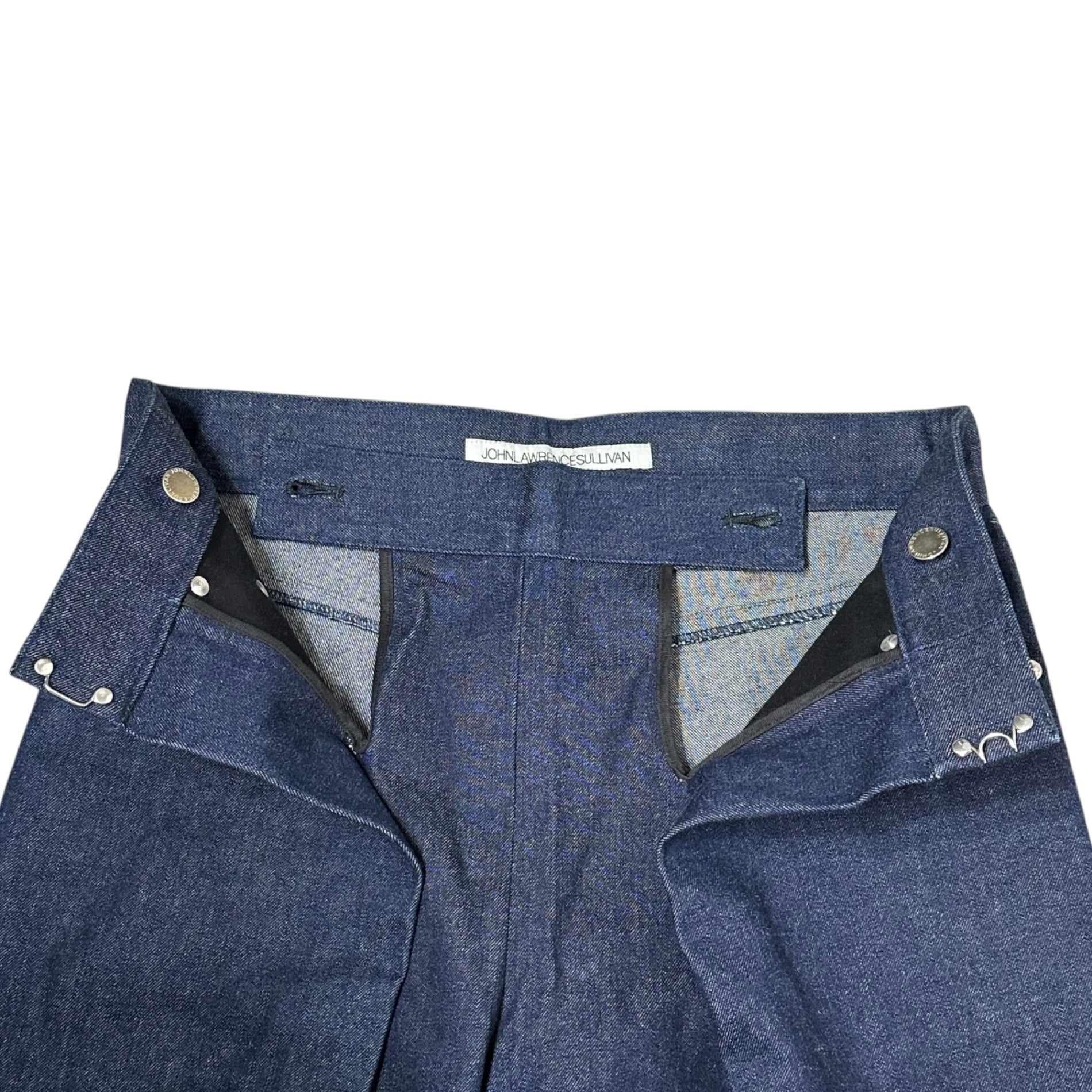 JOHN LAWRENCE SULLIVAN(ジョンローレンスサリバン) Washed denim wide pants ワイド デニム パンツ 2A010 17-59 34 インディゴ バギー