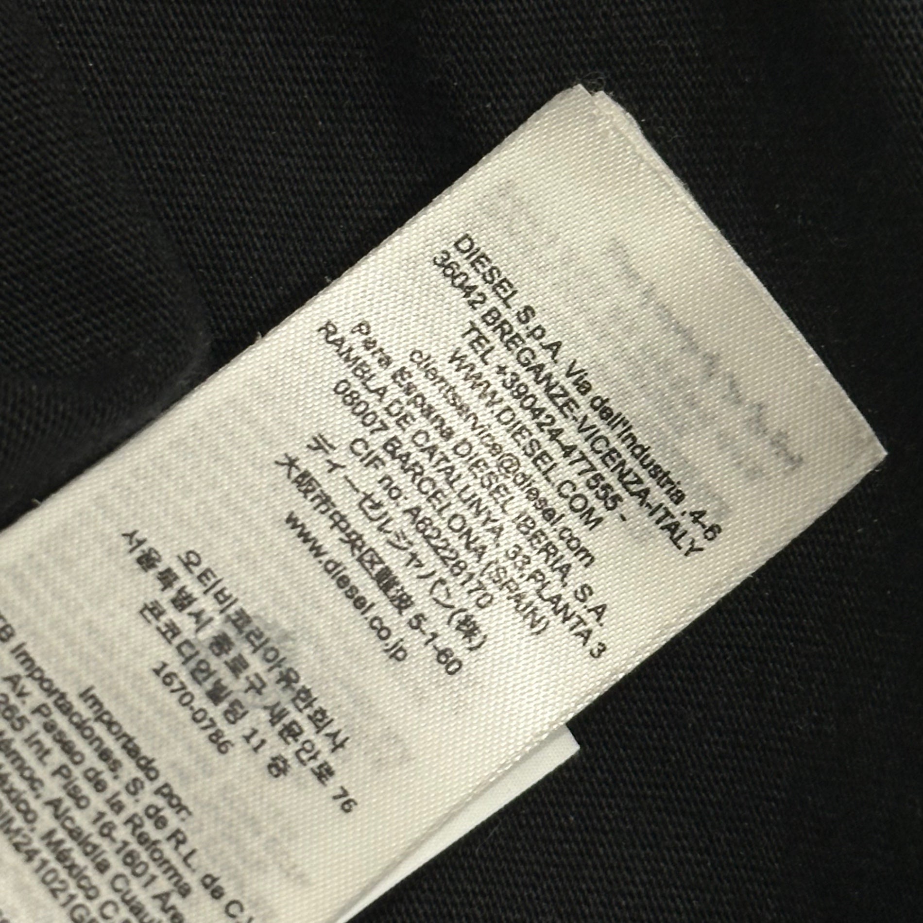 DIESEL(ディーゼル) T-ADJUST-OD T-SHIRT D ロゴ Tシャツ S ブラック