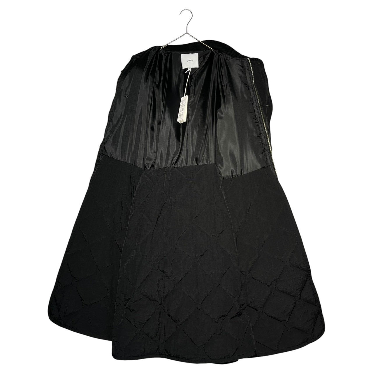 UN3D.(アンスリード) LAYERED LIKE QUILTING COAT レイヤードライク キルティング コート 522250003201-01 38(M) ブラック 参考定価74,800円(税込)