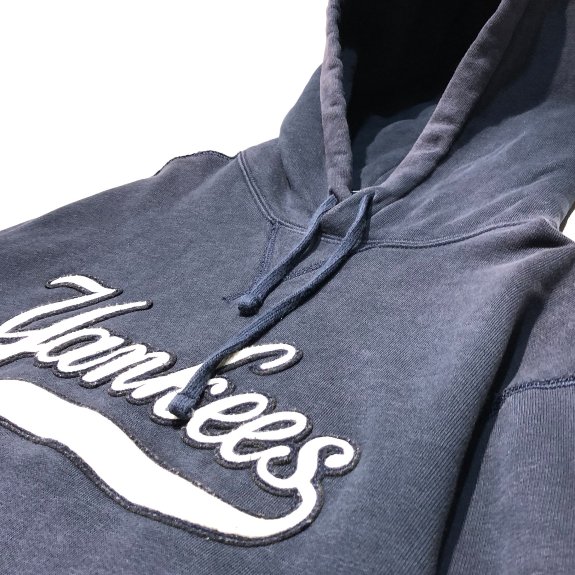 POLO RALPH LAUREN×MLB Yankees(ポロラルフローレン×ヤンキース) yankees logo hoodie ヤンキース ロゴ 刺繍 プルオーバー パーカー S ネイビー コラボ 限定