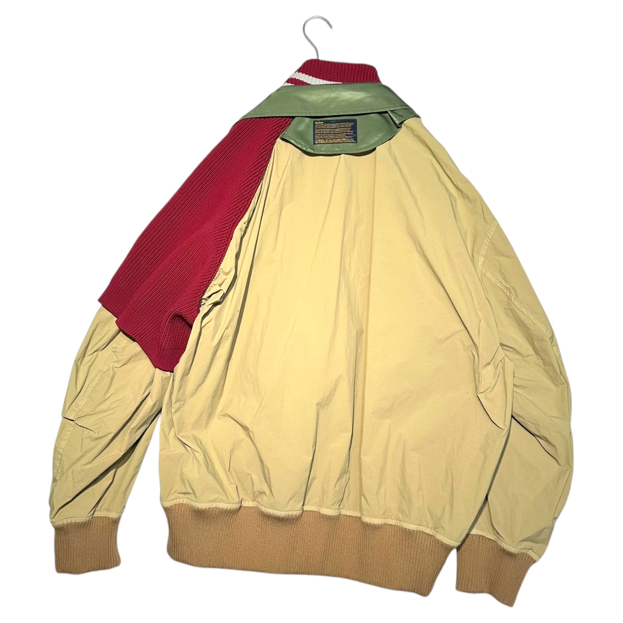 kolor(カラー) 22SS "製品染めNyタイプライター BLOUSON"/異素材ドッキングジャケット 22SCM-G03105 2 ベージュ