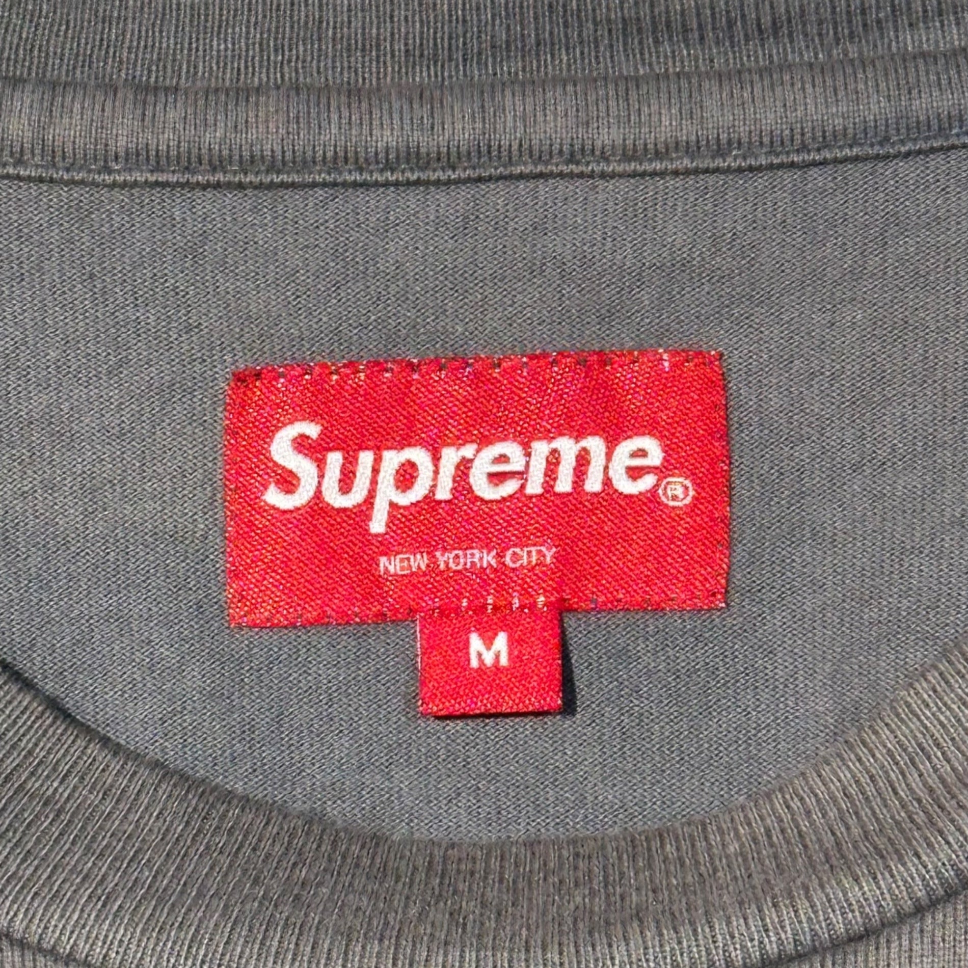 SUPREME(シュプリーム) small box logo long sleeve T-shirt スモール ボックス ロゴ 長袖 Tシャツ ロンT M グレー×レッド