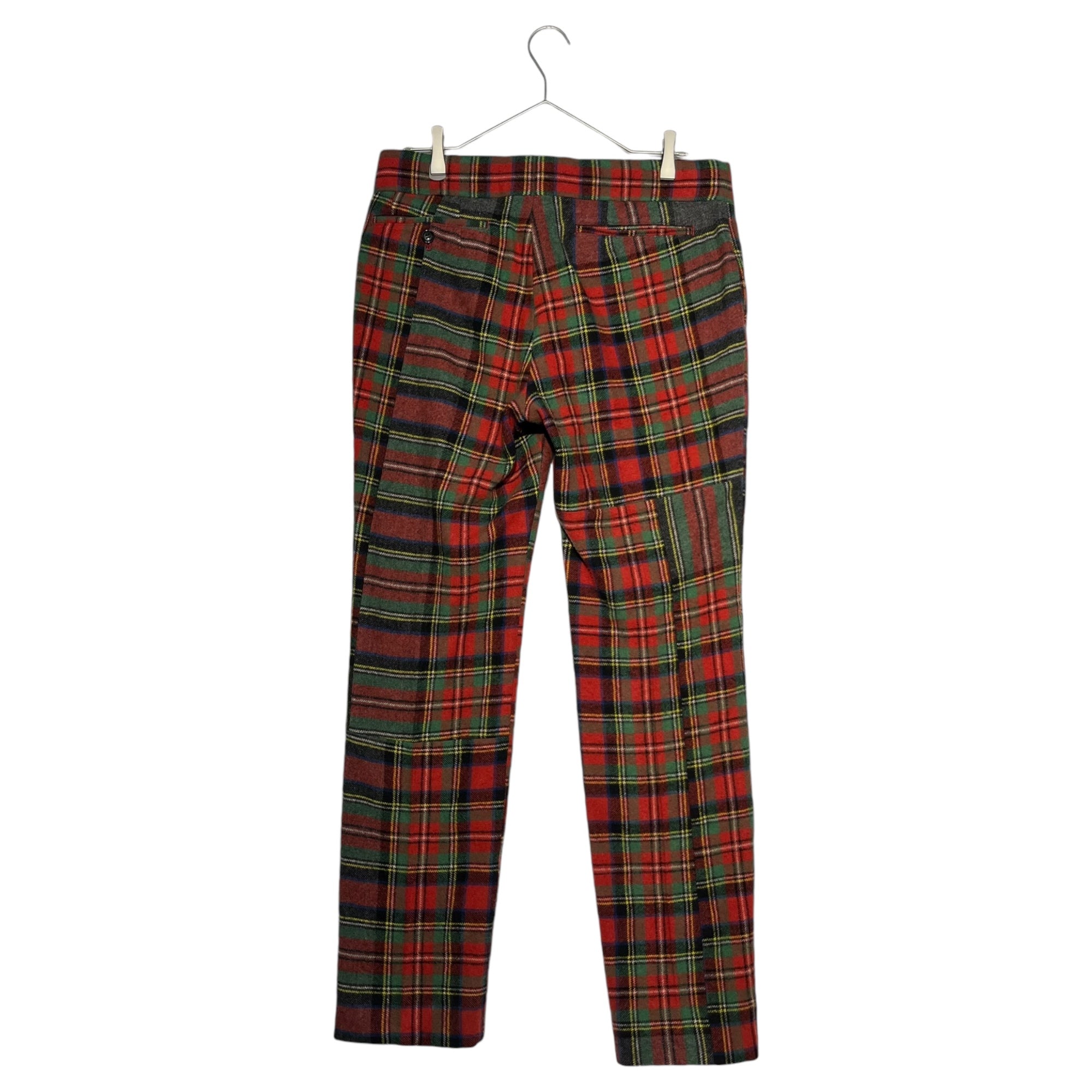 COMME des GARCONS(コムデギャルソン) 03AW Wool tartan check trousers ウール タータンチェック パンツ GK-P035 L レッド AD2003