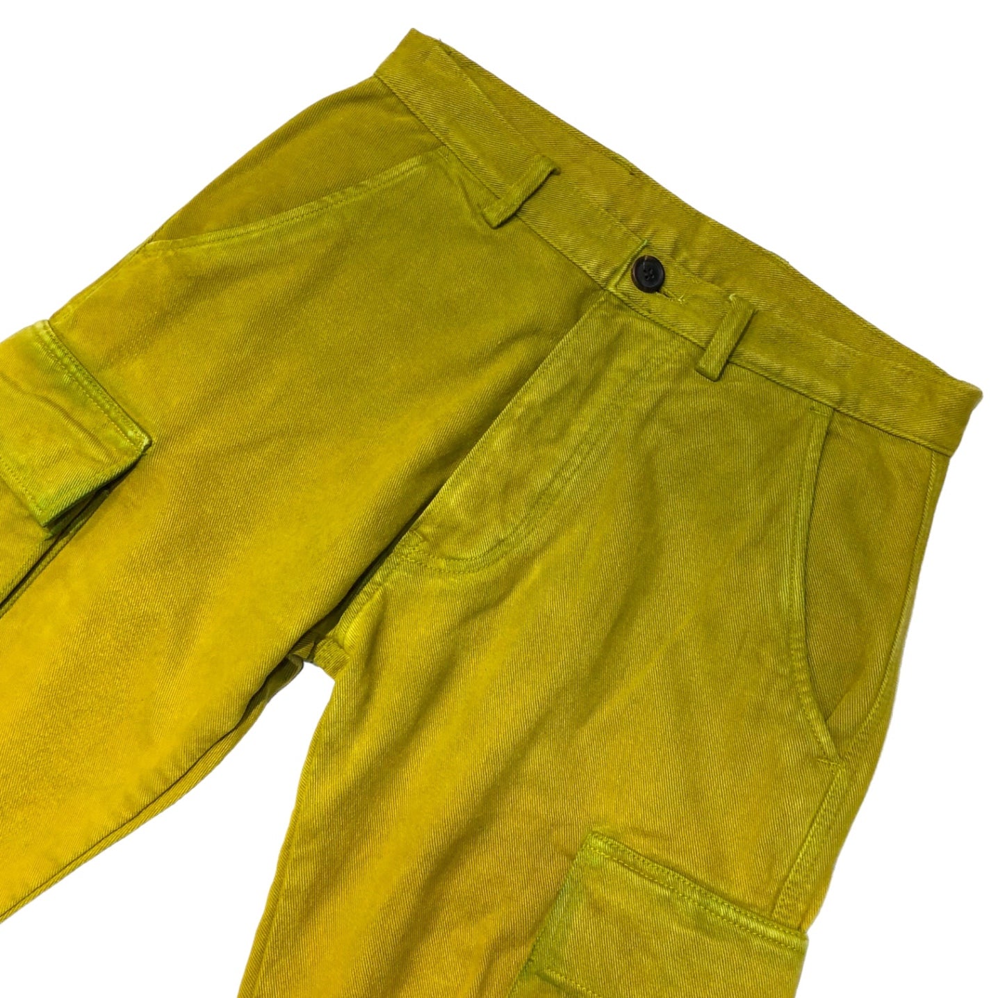 LOWRIDER(ローライダー) cargo denim pants カーゴ デニム パンツ W30 イエロー UK イギリス製 ジーンズ