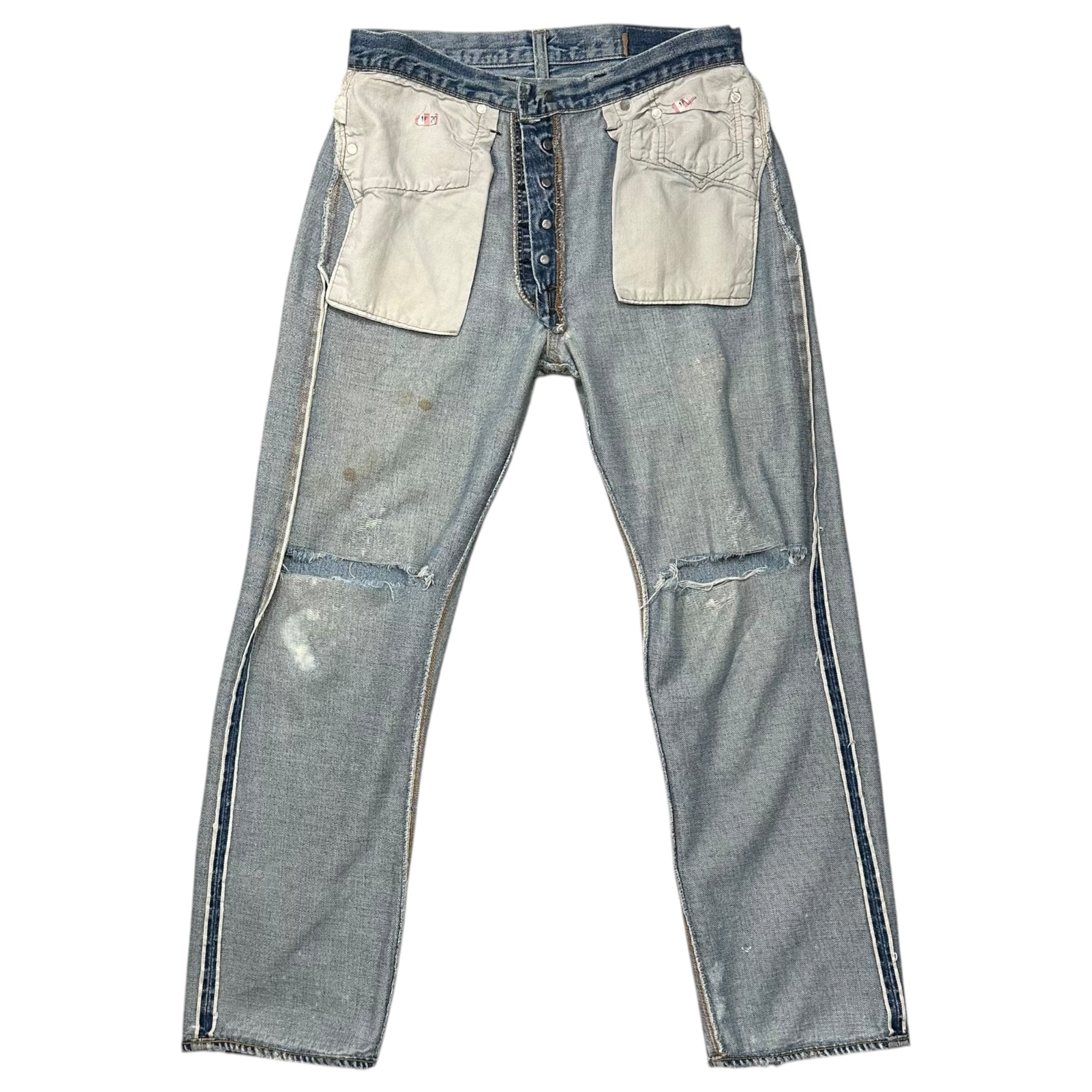 Levi's(リーバイス) 1973~1976's 501 Early 66 Model Vintage Denim Pants 66前期 ヴィンテージ デニム パンツ 実寸約W32 ライトインディゴ 70's 70年代 赤耳 ボタン裏6 66シングル