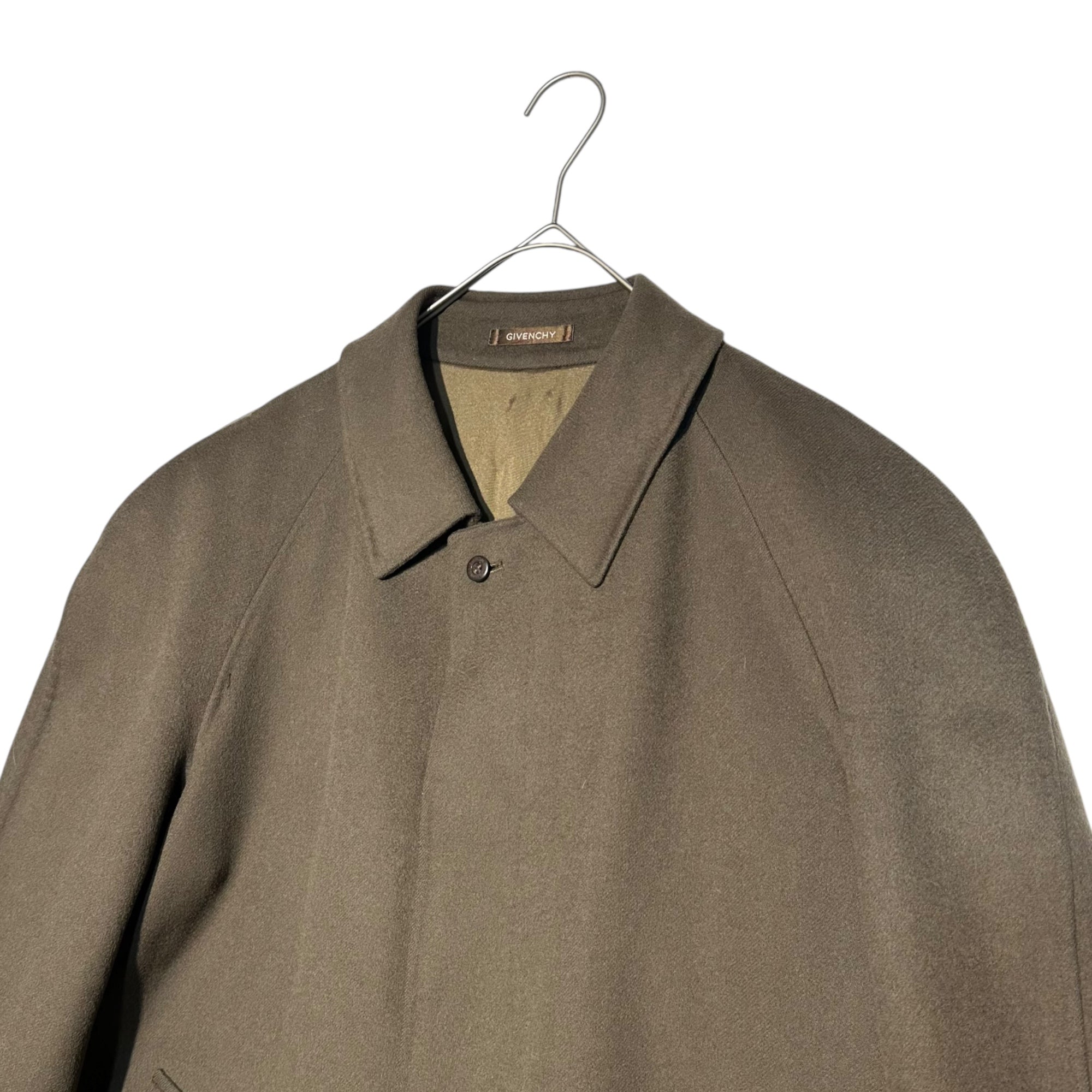 GIVENCHY(ジバンシィ) 90's Vintage stainless collar wool coat ヴィンテージ ステンカラー ウール コート M カーキ 90年代