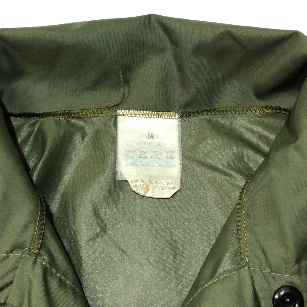 AKLA(アクラ) 90'sハイネックスナップボタンシャツ カーキ M(L程度) ノルウェー製