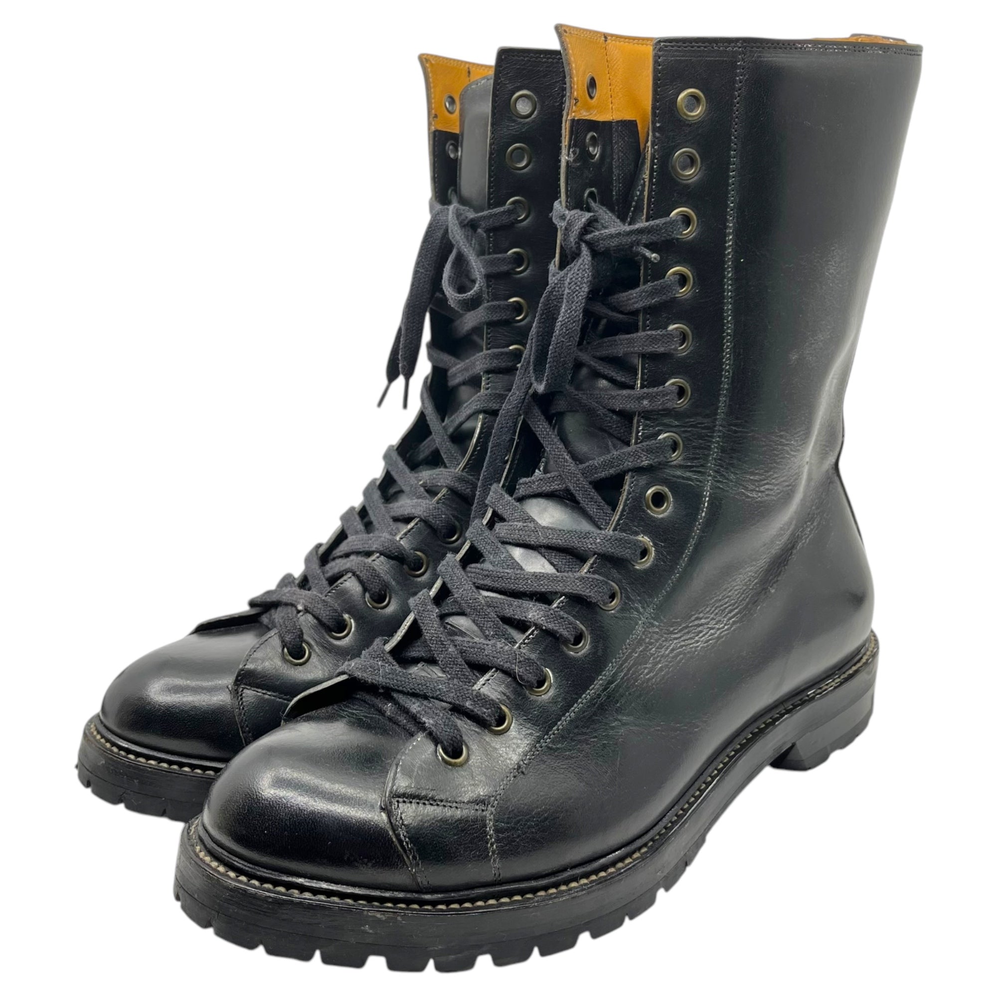 Marmolada × F.LLI Giacometti(マルモラーダ × フラテッリジャコメッティ) 14 hole lace-up plain toe boots 14ホール 編み上げプレーントゥブーツ FG243 41 ブラック