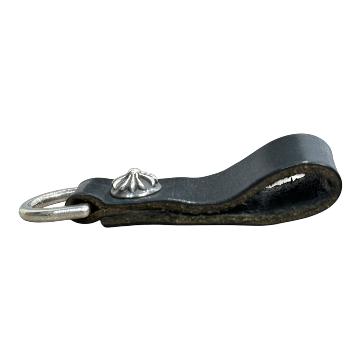 CHROME HEARTS(クロムハーツ) BELT LOOP D RING Dリング クロスボールベルトループ ブラック×シルバー