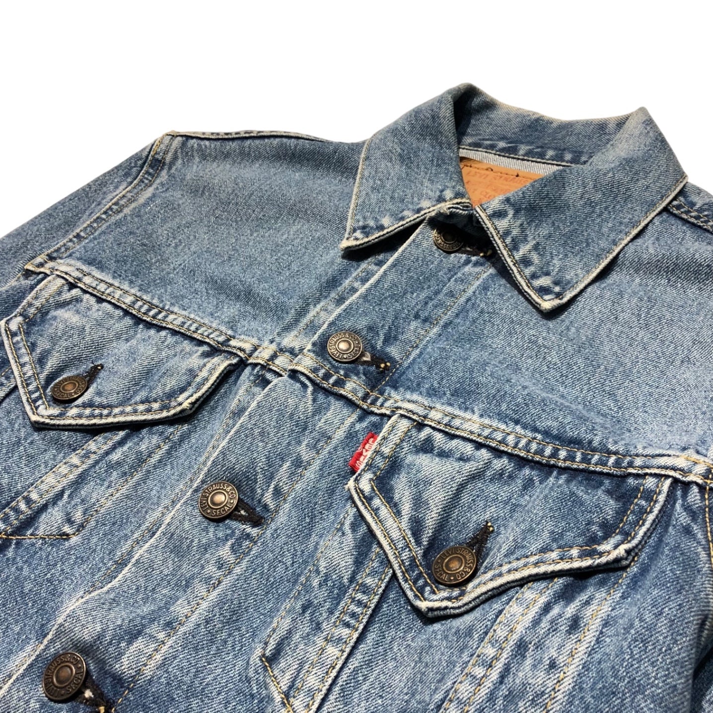 Levi's(リーバイス) 90's 3rd バッグペイント デニムジャケット 71557-02 38(Mサイズ程度) インディゴ/スカイブルー Big E