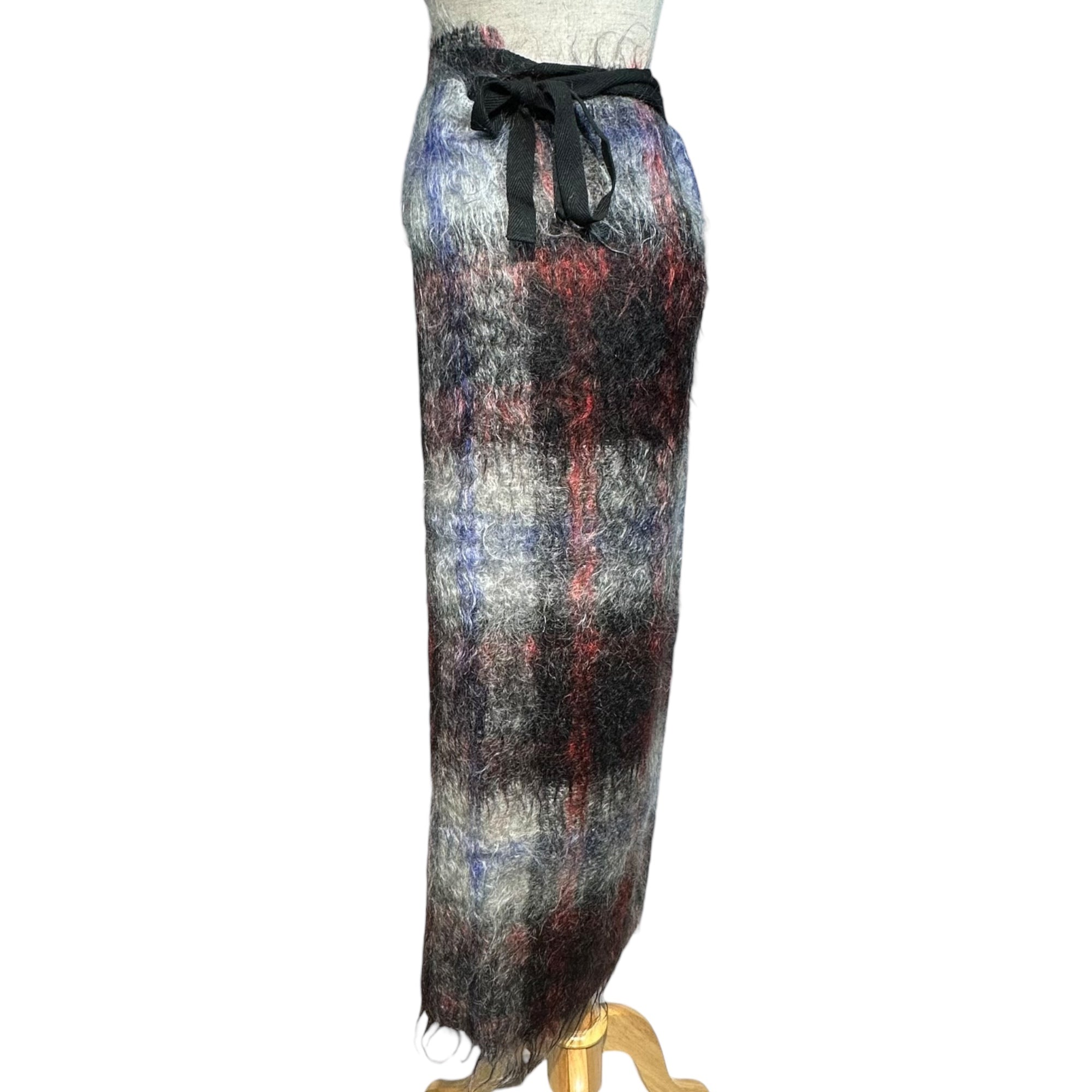 tricot COMME des GARCONS(トリココムデギャルソン) 93AW Tartan Check Wool Knit Wrap Skirt タータンチェック ウール ニット ラップ スカート TS-040380 FREE マルチ 巻き 90's