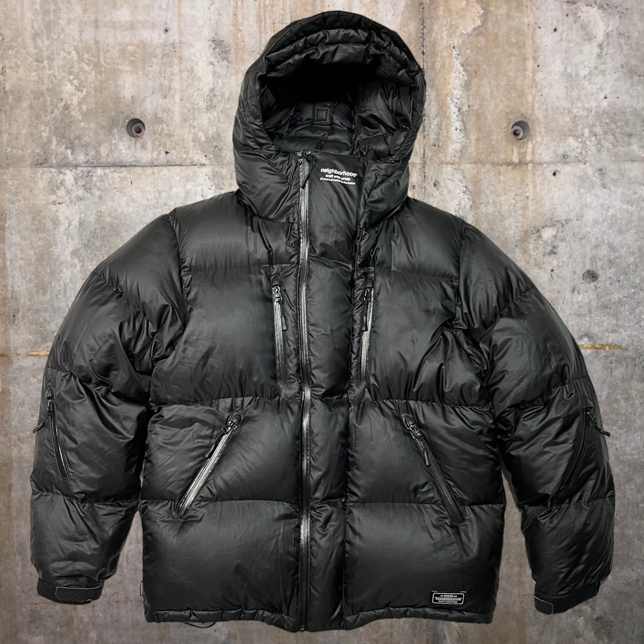 NEIGHBORHOOD(ネイバーフッド) DEJ DOWN/ロゴダウンジャケット 182TSNH-JKM06 L ブラック
