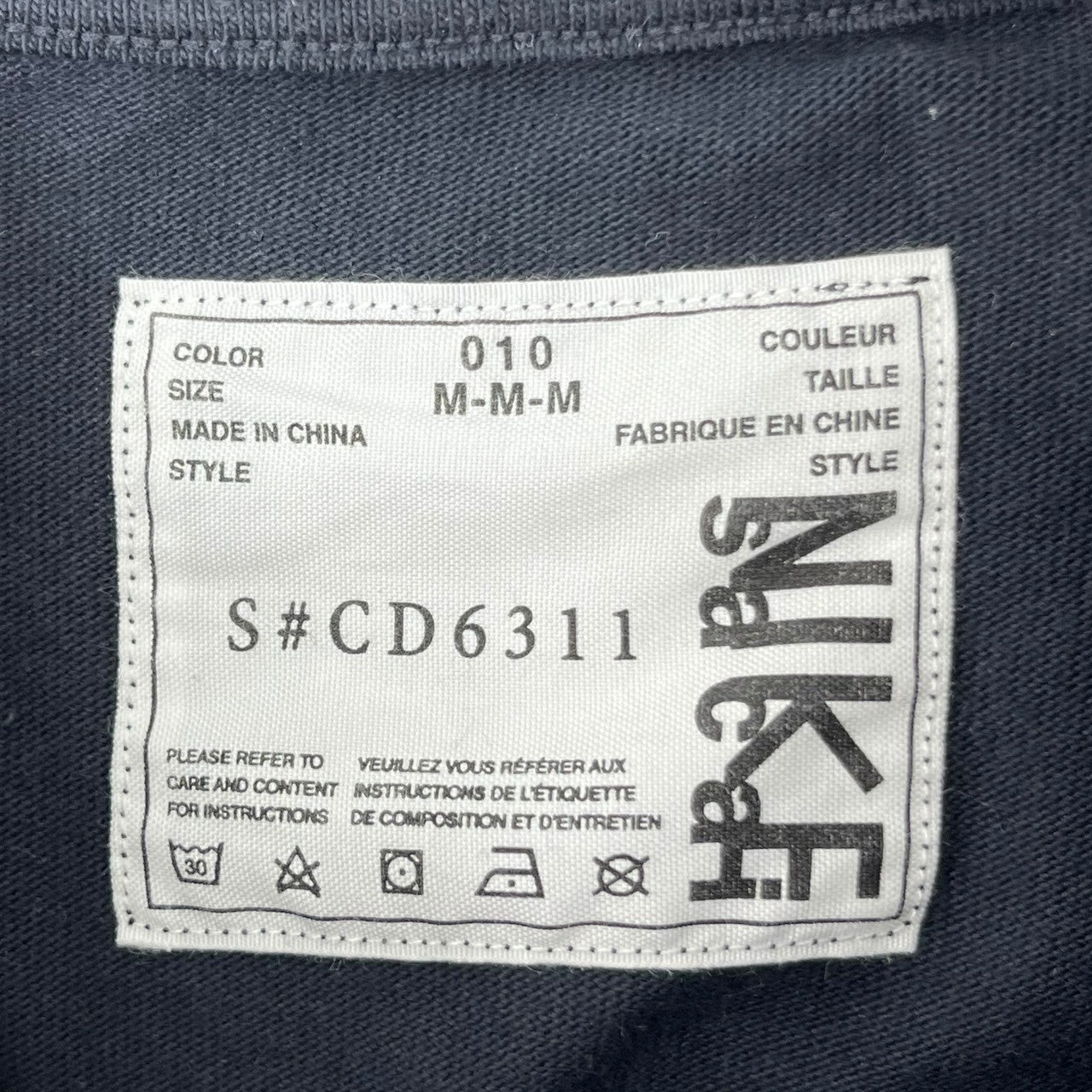 sacai×NIKE(サカイ×ナイキ) 19AW W Nrg Ga Tee 再構築 半袖 Tシャツ CD6311-010 M ブラック×ネイビー コラボ