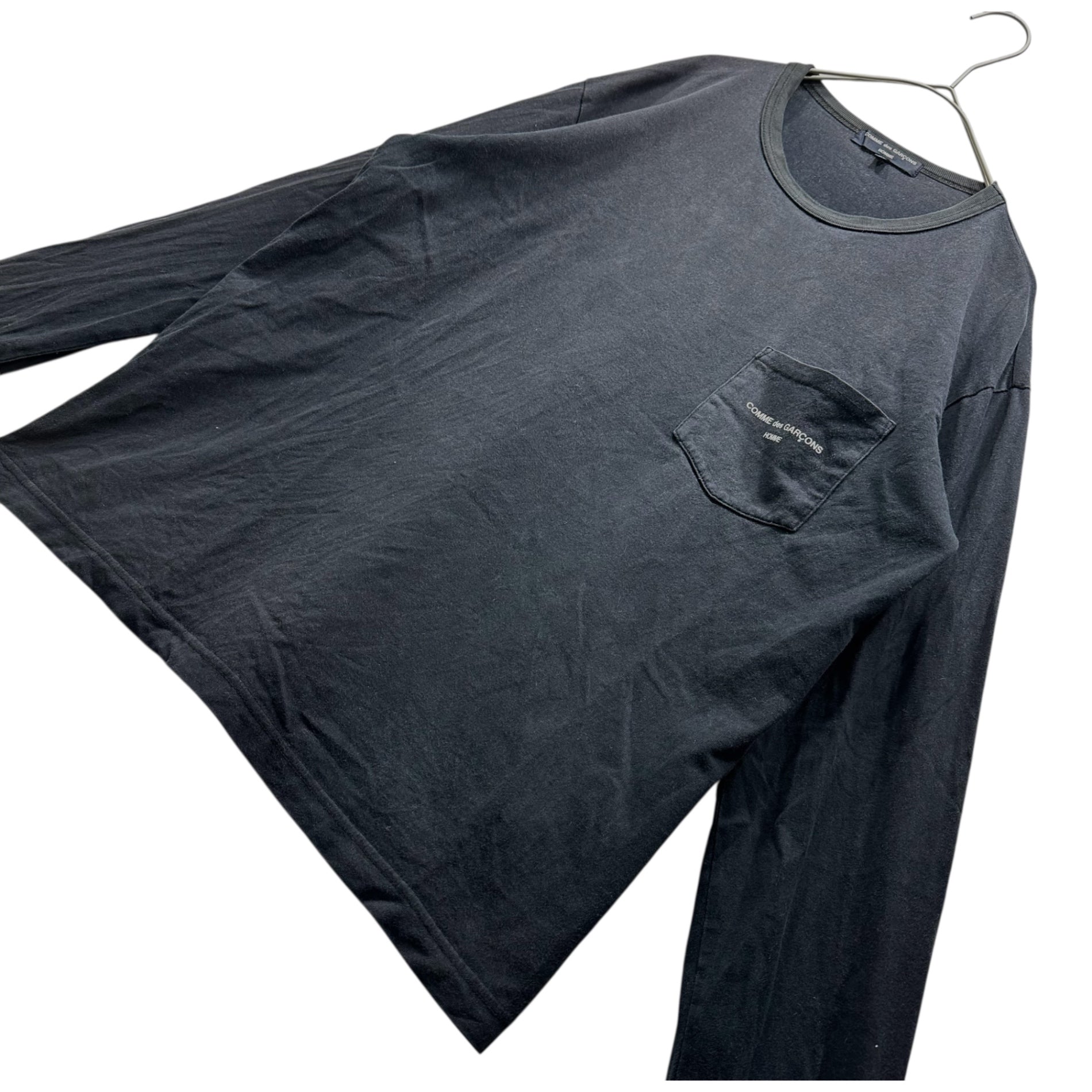 COMME des GARCONS HOMME(コムデギャルソンオム) 19AW L/S T-Shirt with Chest Logo 胸ロゴ 長袖 Tシャツ HD-T010 M ブラック AD2019