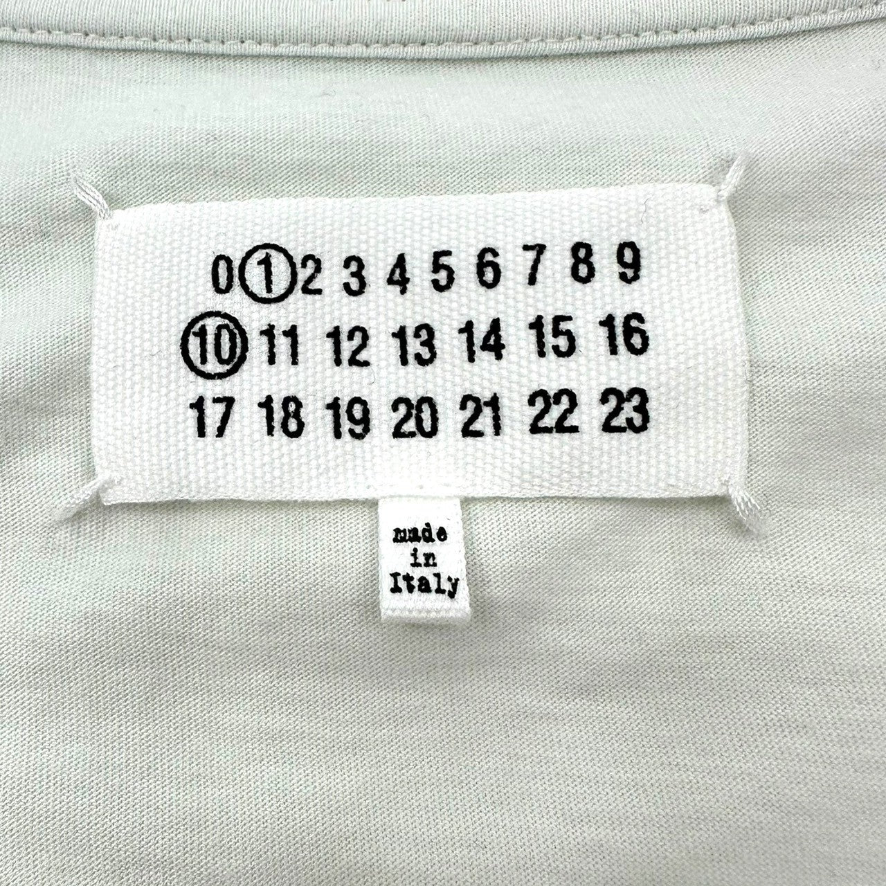 MAISON MARGIELA(メゾンマルジェラ) 23SS Cotton Number Logo Crew Neck S/S Cut and Sewn コットン ナンバー ロゴ クルーネック S/S カットソー Tシャツ S51GC0521 S20079 XL ホワイト