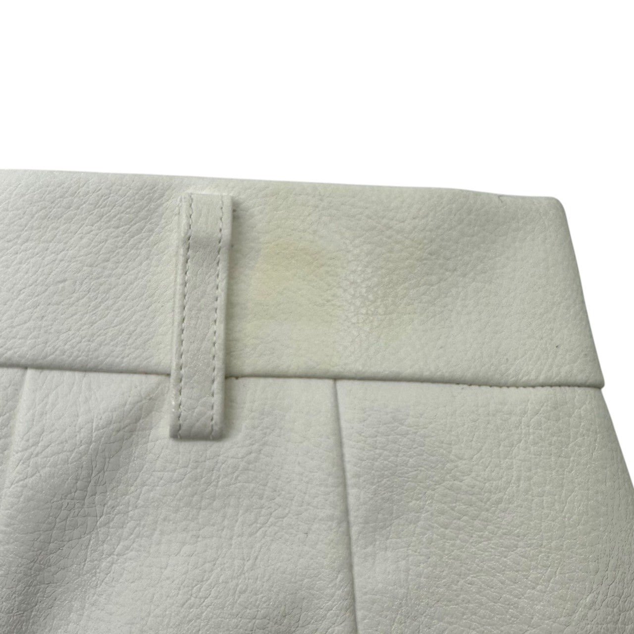 COMME des GARCONS HOMME PLUS(コムデギャルソンオムプリュス) 18AW White shock期 Faux leather wide shorts フェイクレザー ワイド ハーフパンツ PB-P047 M ホワイト AD2018