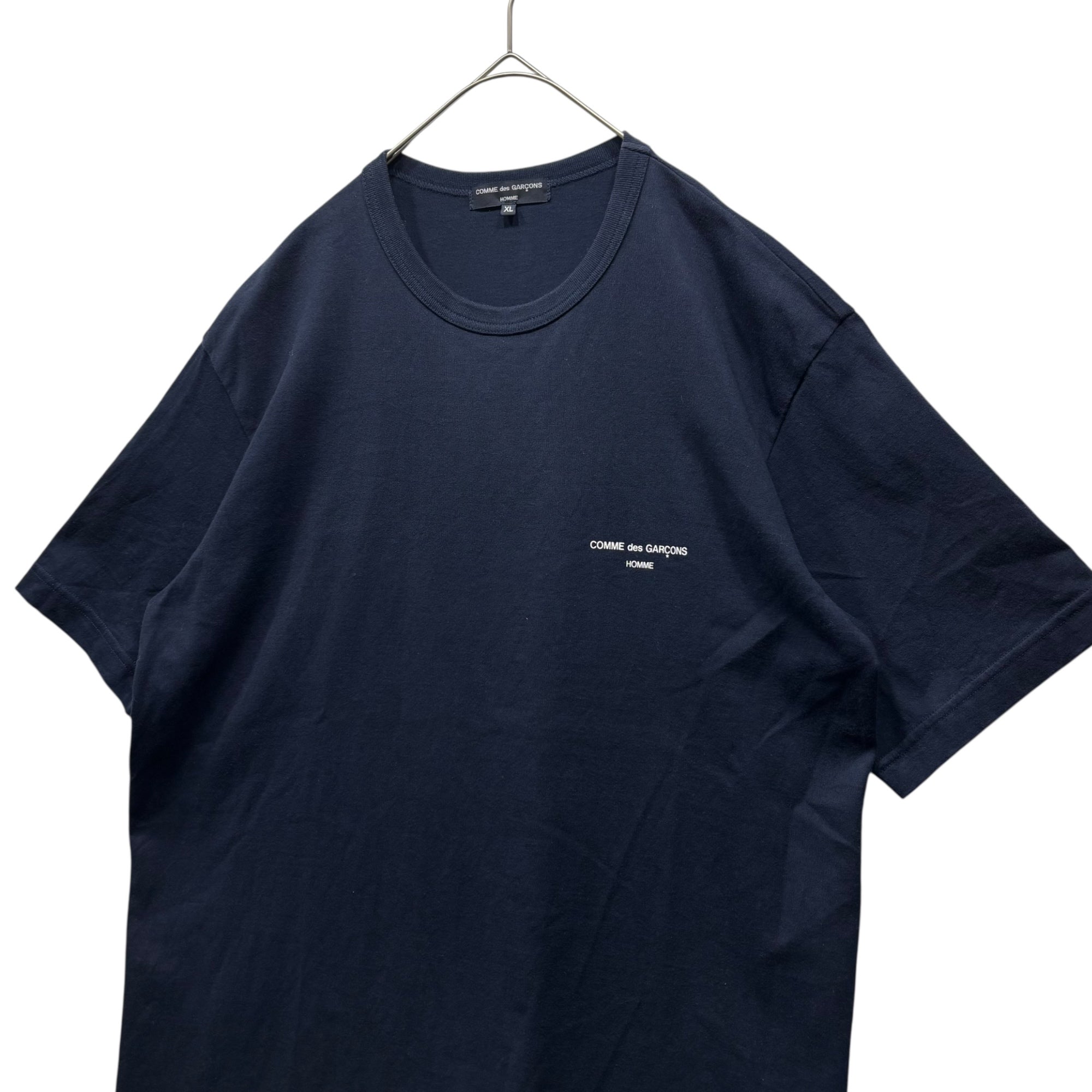 COMME des GARCONS HOMME(コムデギャルソンオム) 23AW Cotton Jersey Product Print Logo T-Shirt 綿天竺 製品プリント ロゴ Tシャツ HL-T009 XL ネイビー AD2023