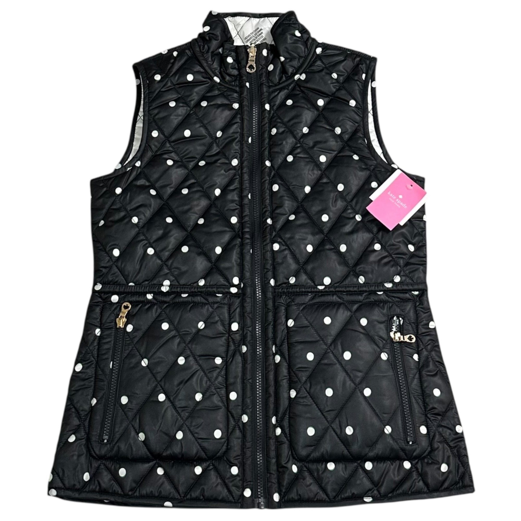 kate spade(ケイトスペード) Amerex reversible quilted vest アメレックス リバーシブル キルテッド ベスト K13706UR-KJ S ブラック 参考定価44,000円