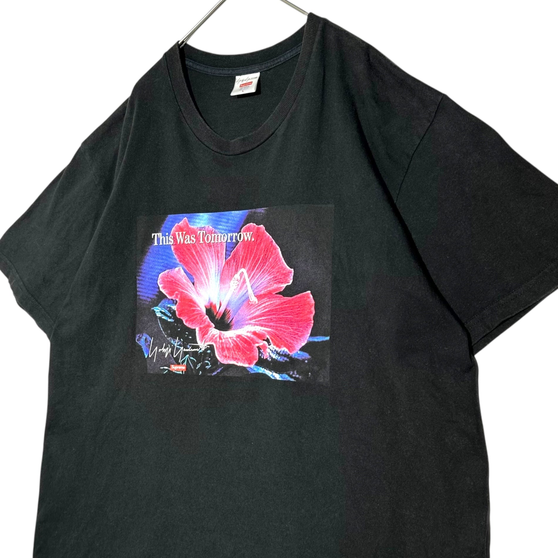 SUPREME×YOHJI YAMAMOTO(シュプリーム×ヨウジヤマモト) 20AW This Was Tomorrow Tee グラフィック Tシャツ L ブラック コラボ 20FW