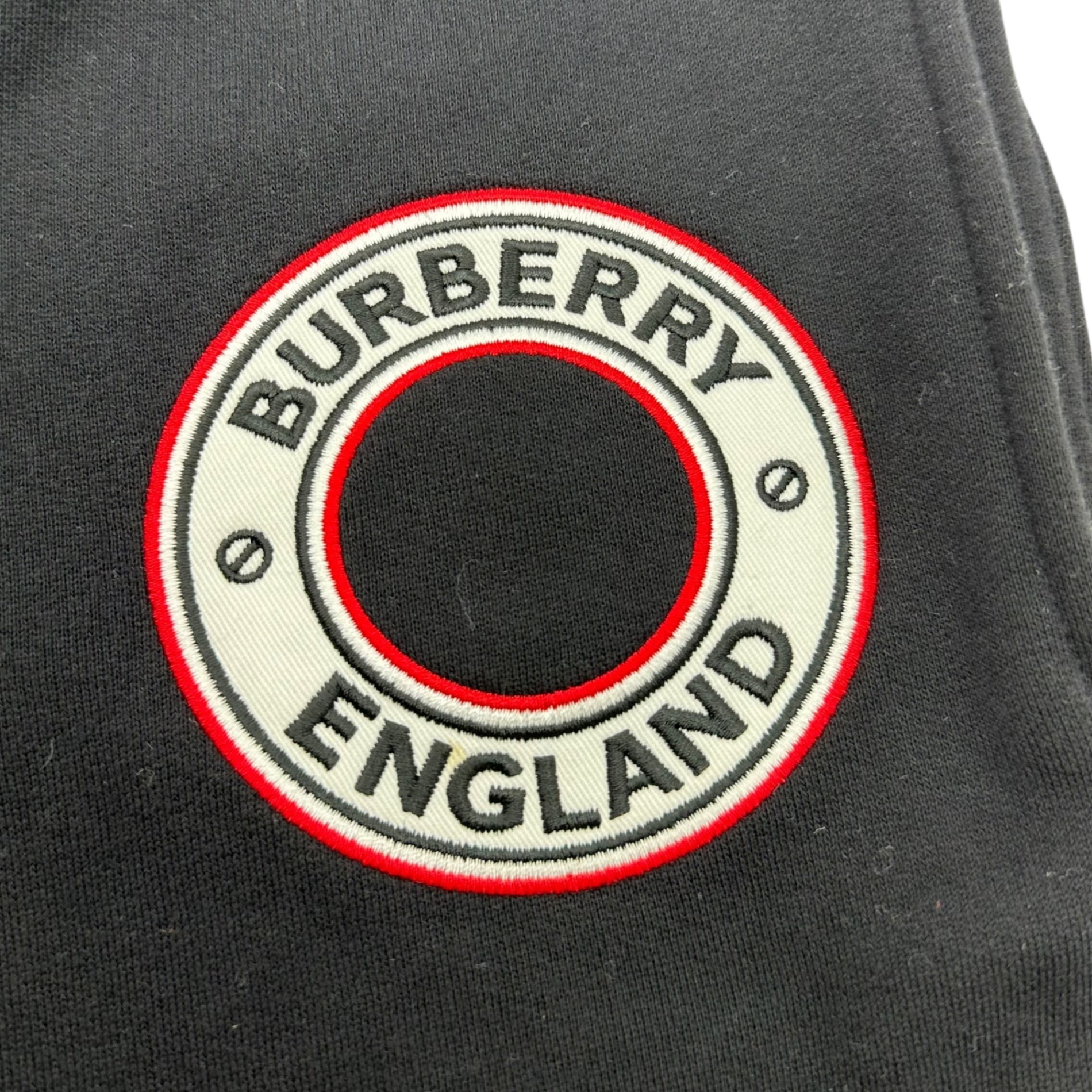 BURBERRY(バーバリー) Club Patch Logo Sweatpants サークル ワッペン ロゴ スウェット パンツ 8037983 XXS ブラック ジョガー