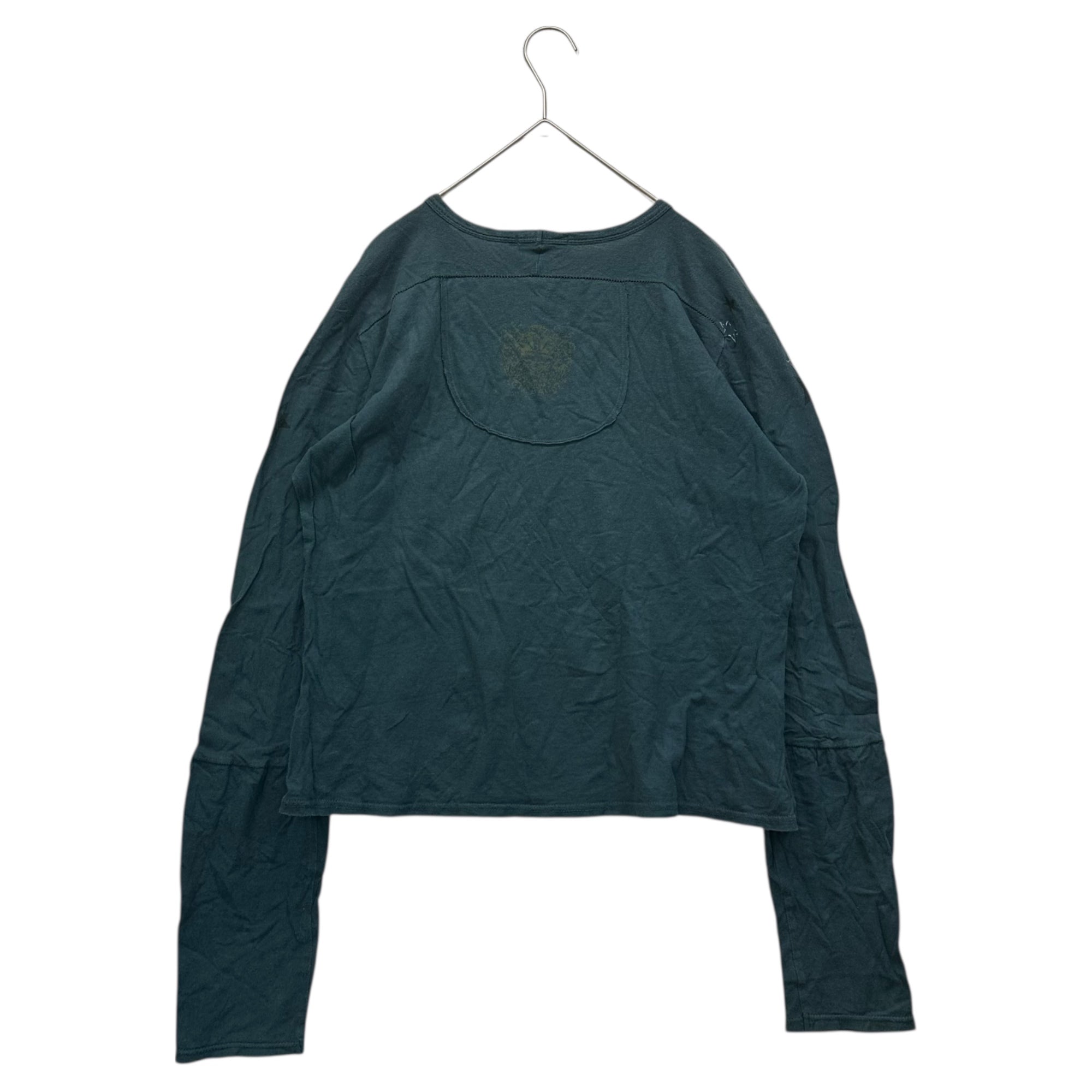 MARITHE FRANCOIS GIRBAUD(マリテフランソワジルボー) 00's Graphic L/S T-Shirt グラフィック 長袖 Tシャツ M7-6335 M グレーブルー Y2K カットソー