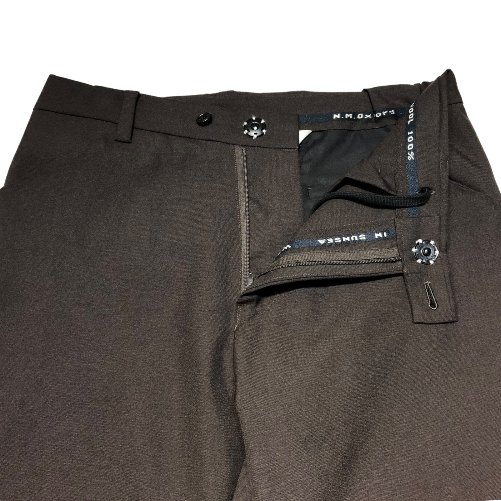 SUNSEA(サンシー) 22SS N.M OXFORD w/耳 TEKETEKE PANTS ナイスマテリアル オックスフォード テケテケパンツ 22S41 2(M) ブラウン
