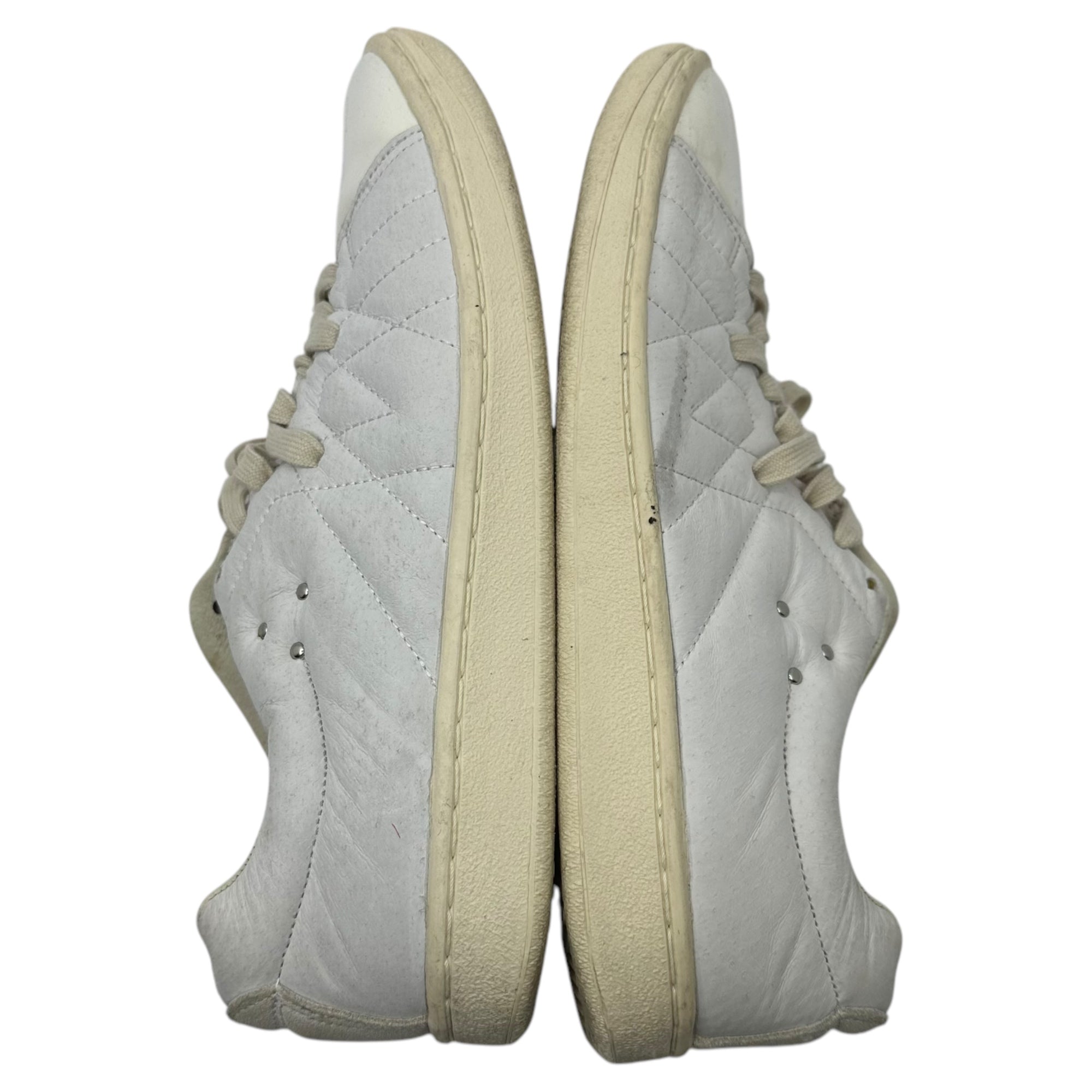 White Flags(ホワイトフラッグス) レザー ローカット スニーカー キルティング パテント 42(26.5cm程度) ホワイト