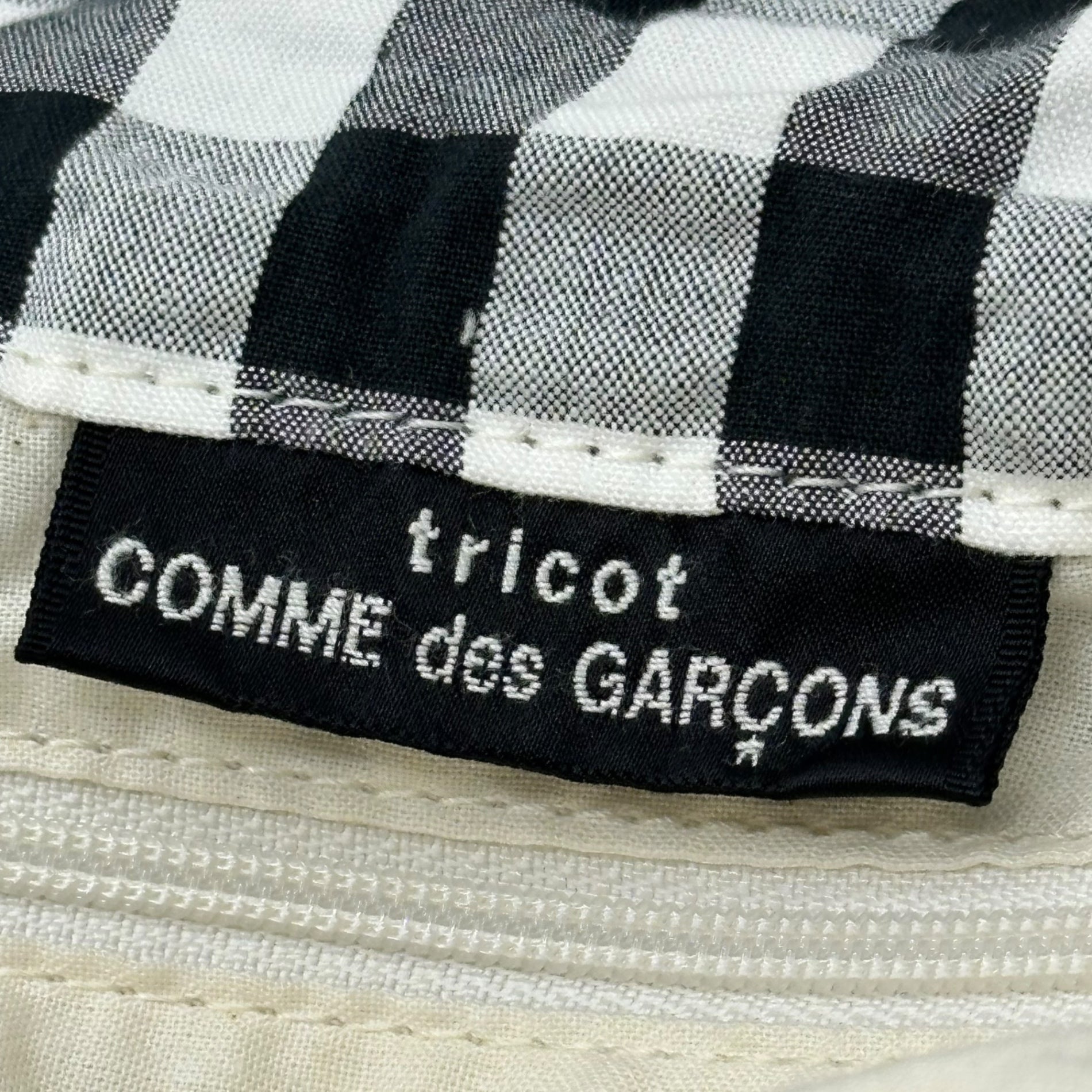 tricot COMME des GARCONS(トリココムデギャルソン) Gingham Check Tote Bag ギンガム チェック トート バッグ TK-K 207 ブラック×ホワイト ワン ショルダー ハンド 肩掛け