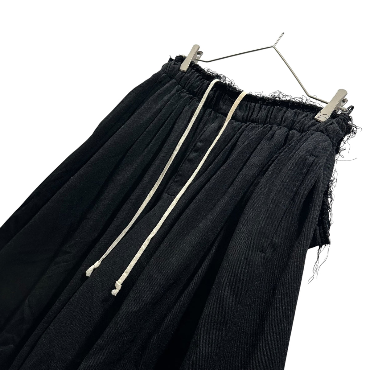 BLACK COMME des GARCONS(ブラックコムデギャルソン) 2018AW Polyester Full-Shrunk Hakama Wide Pants ポリエステル 縮絨 袴 ワイド パンツ 1B-P009 XS ブラック AD2018