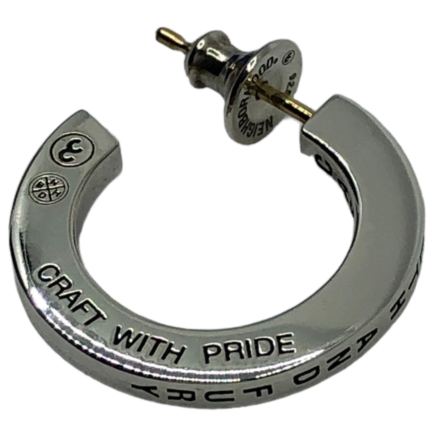 CAREERING×NEIGHBORHOOD(キャリアリング×ネイバーフッド) collaboration ring コラボ ピアス SV925 シルバー ホストK18 NHCR301/S-C シルバー 片耳 ケース付属