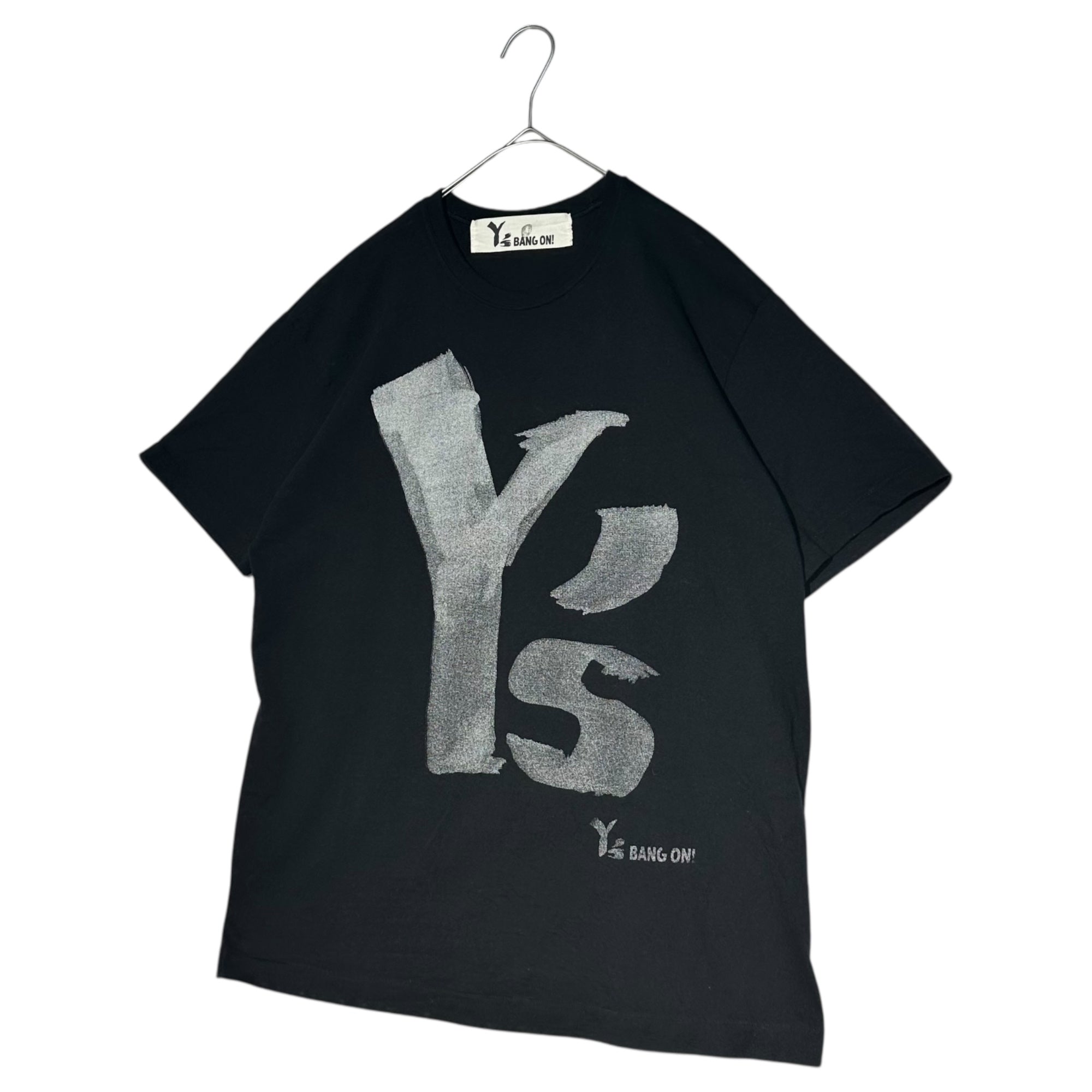 Y's BANG ON!(ワイズバングオン) 21SS BANG ON! SILVER LOGO - T-SHIRT S/S バングオン シルバー ロゴ 半袖 Tシャツ YA-T69-052 2(M程度) ブラック×シルバー