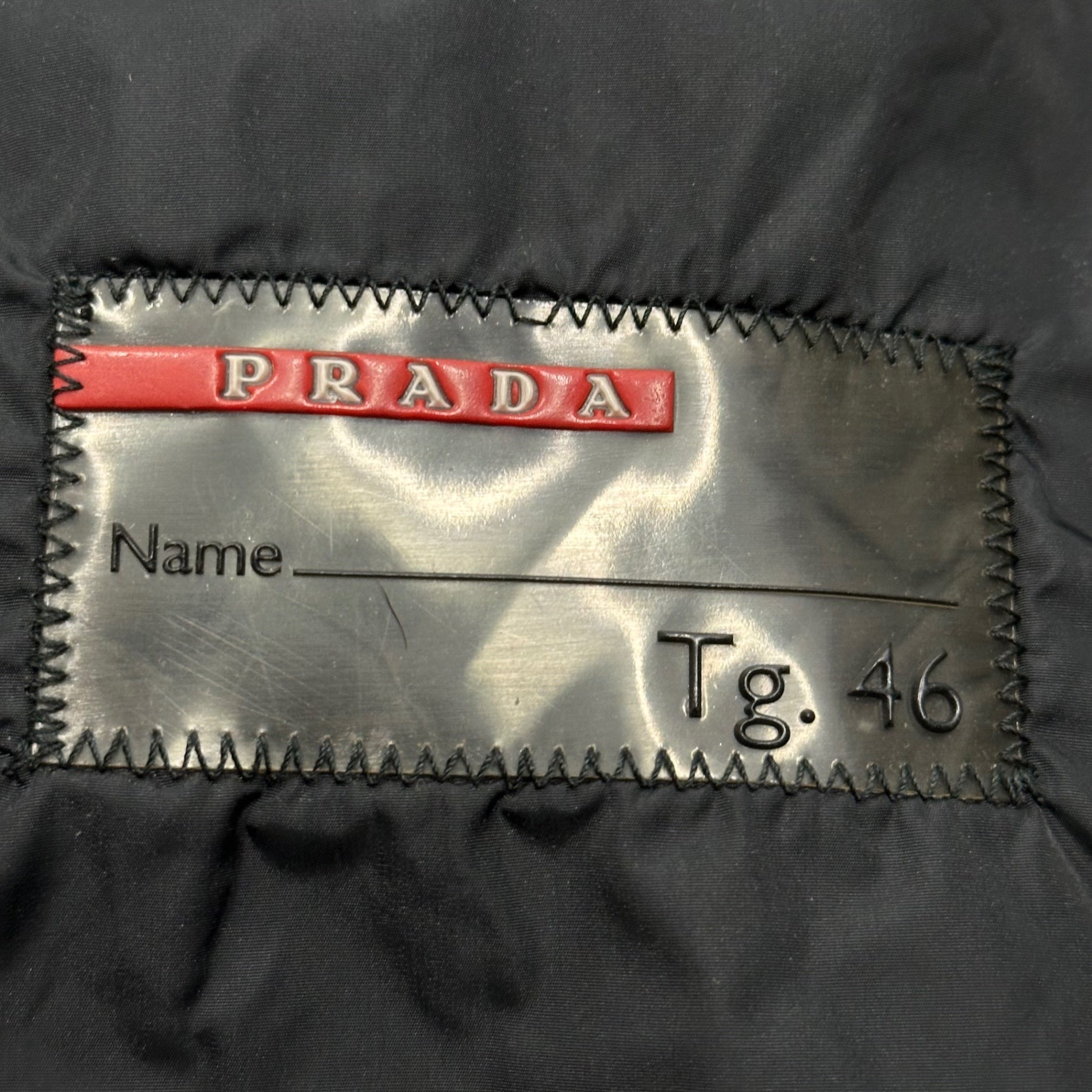 PRADA SPORT(プラダスポーツ) 1999FW Kid Fur Nylon Padded Jacket キッド ファー ナイロン 中綿 ジャケット Art. 108114 46 ブラウン×ブラック 90's 99AW アーカイブ